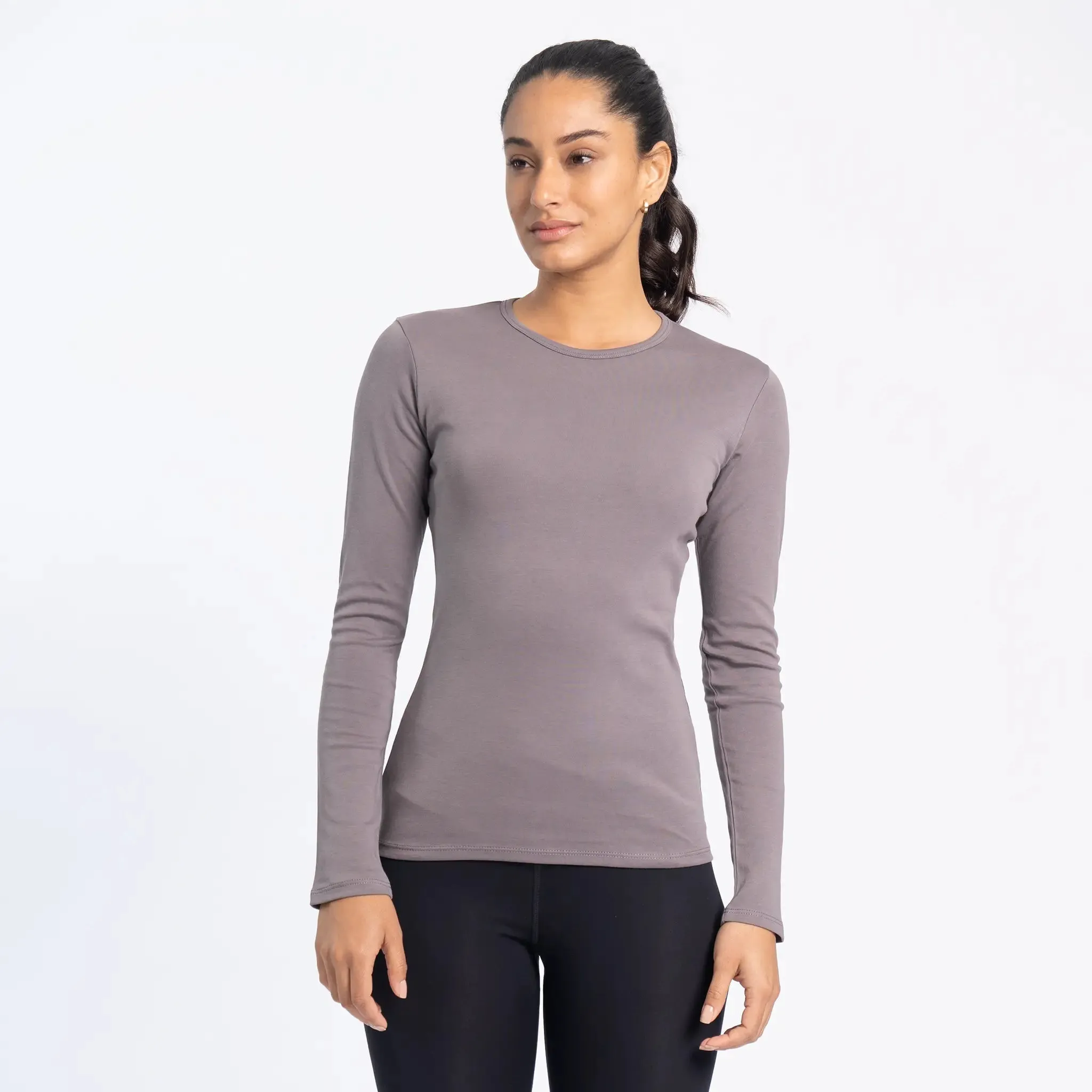 6 Pack - Women's Organic Pima Cotton Long Sleeve Shirts