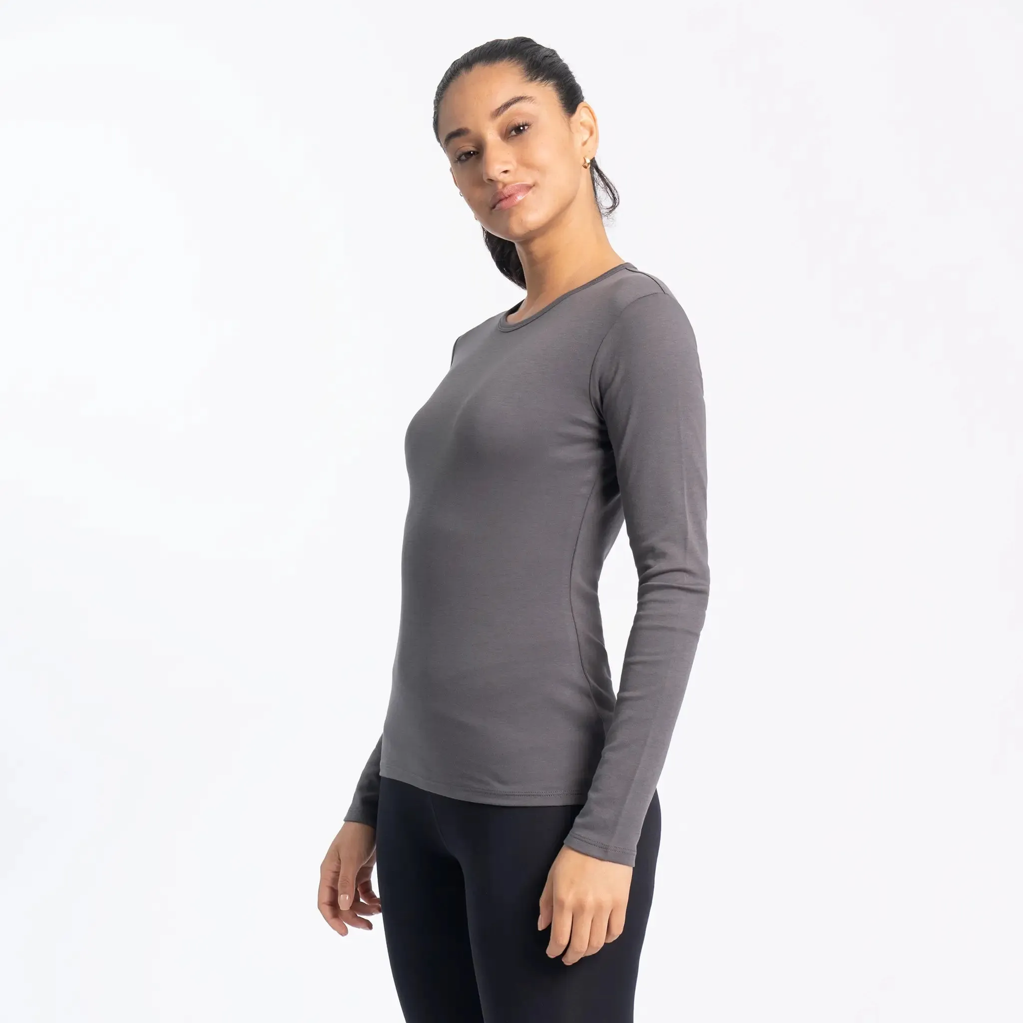 6 Pack - Women's Organic Pima Cotton Long Sleeve Shirts