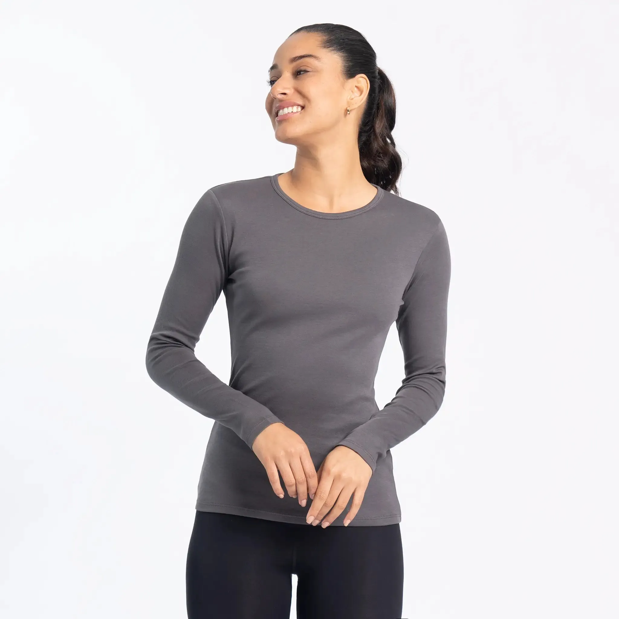 6 Pack - Women's Organic Pima Cotton Long Sleeve Shirts