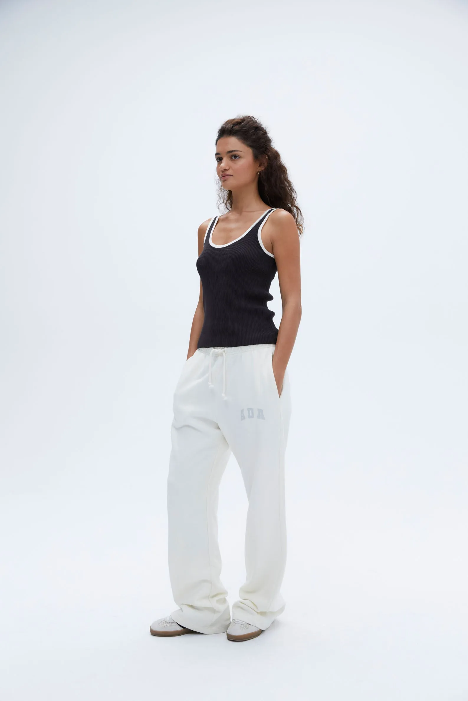 ADA Stitch Loose Fit Sweatpants - Marshmallow White