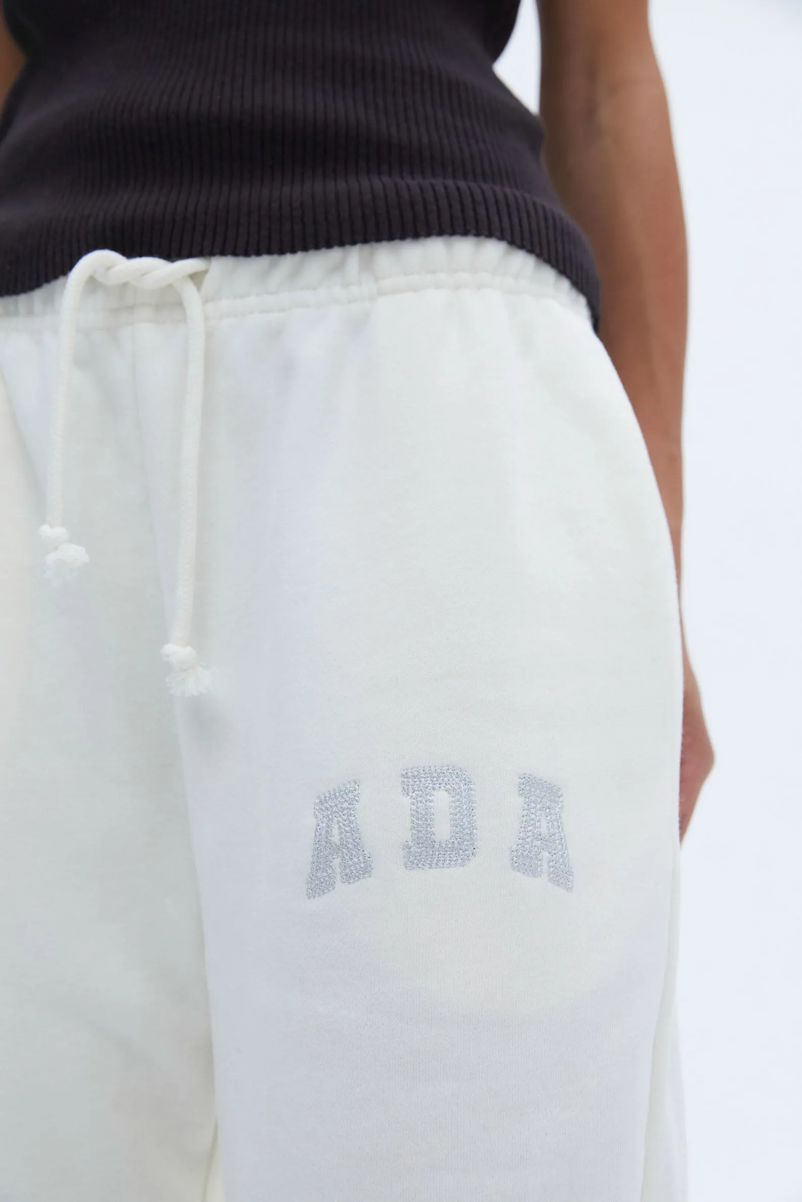 ADA Stitch Loose Fit Sweatpants - Marshmallow White