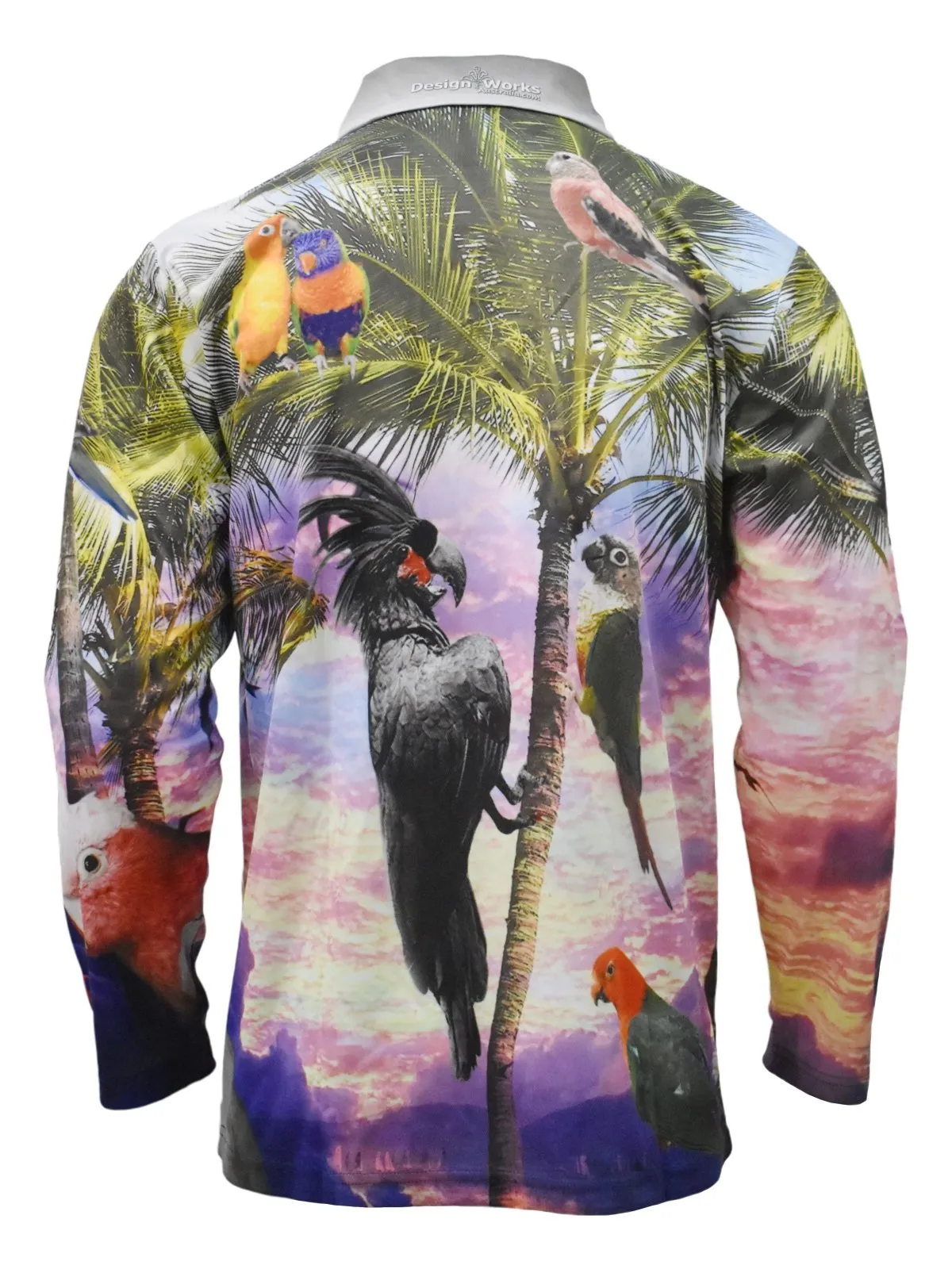 Adult Long Sleeve Sun Safe Shirts - Parrots