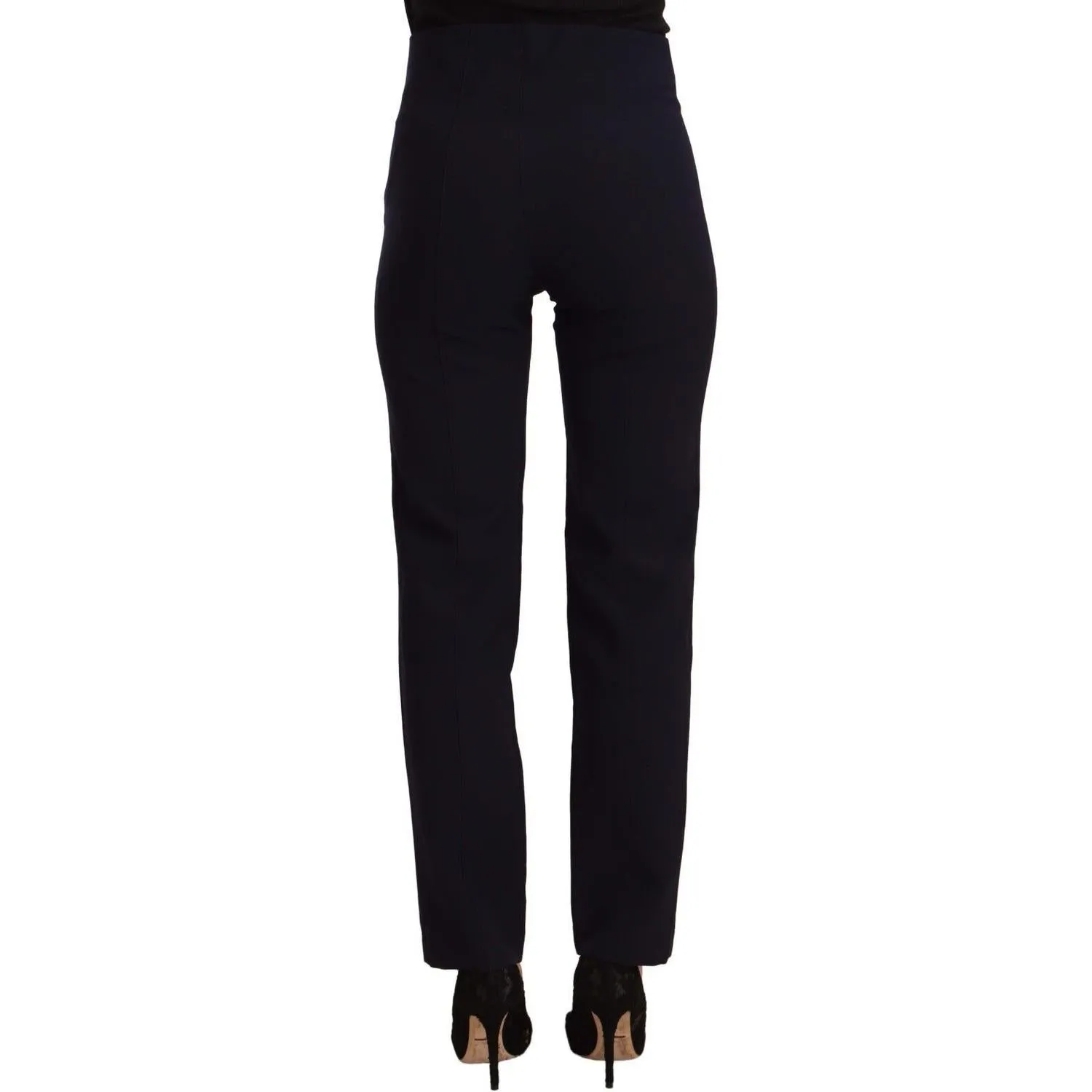 AGLINI Sleek High Waist Straight Cut Pants