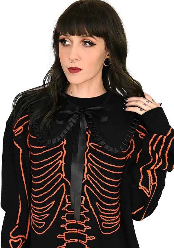 All Bones Skeleton [Orange] | SWEATER*