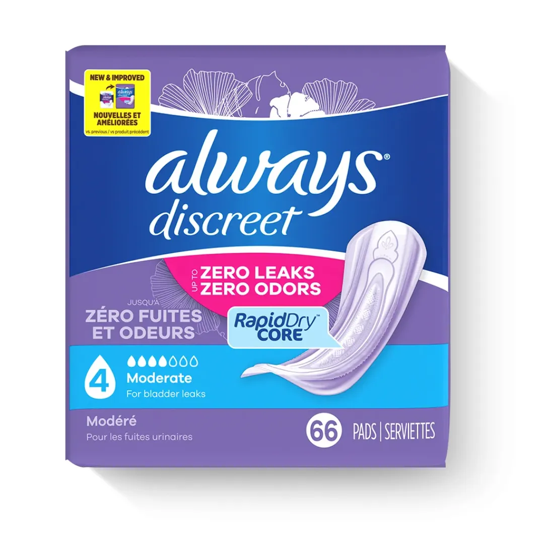 Always Discreet Moderate Regular Length Pads