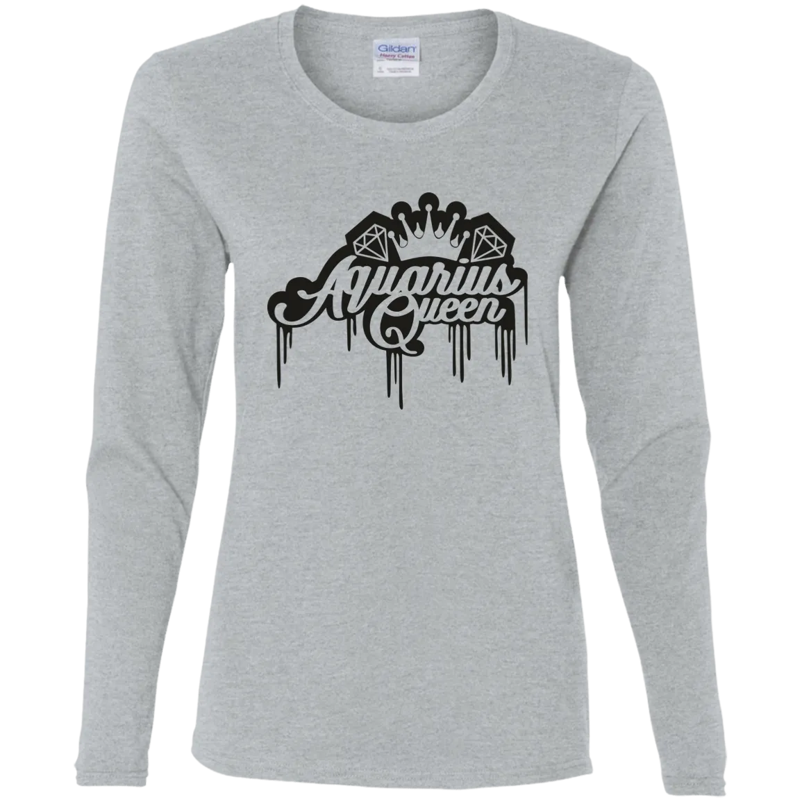 Aquarius Queen Ladies' Cotton LS T-Shirt