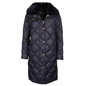 Barbour Ballater Ladies Quilted Coat - Dark Navy/Navy