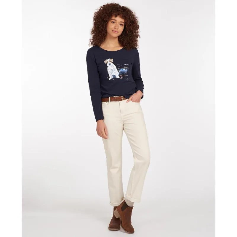 Barbour Fareham Ladies Long Sleeve T-Shirt - Navy