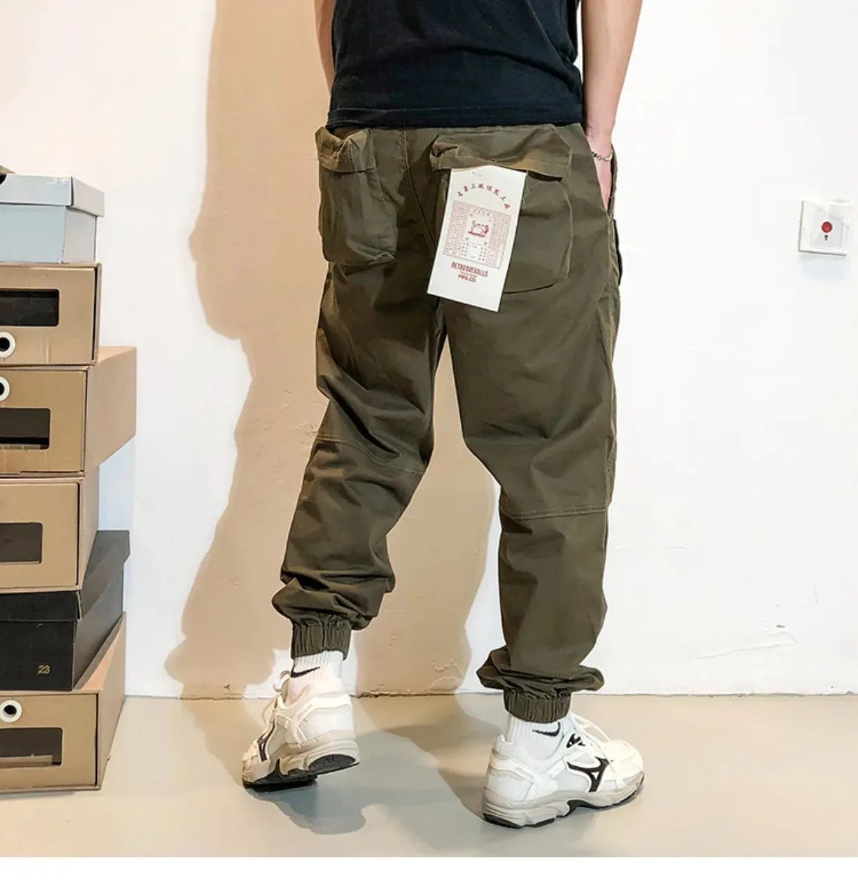 Belted Cuffed Cargo Pants