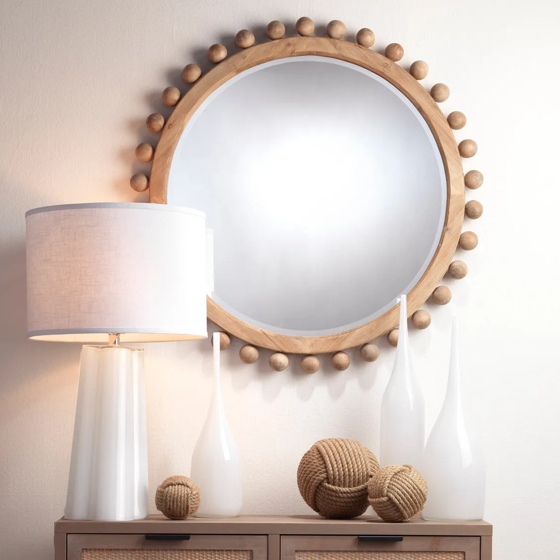 Brighton Mirror - Warm Wood Finish