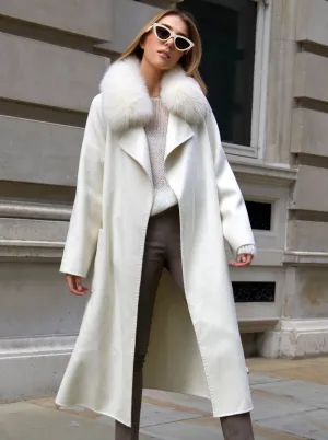 Camila Coat Ivory White