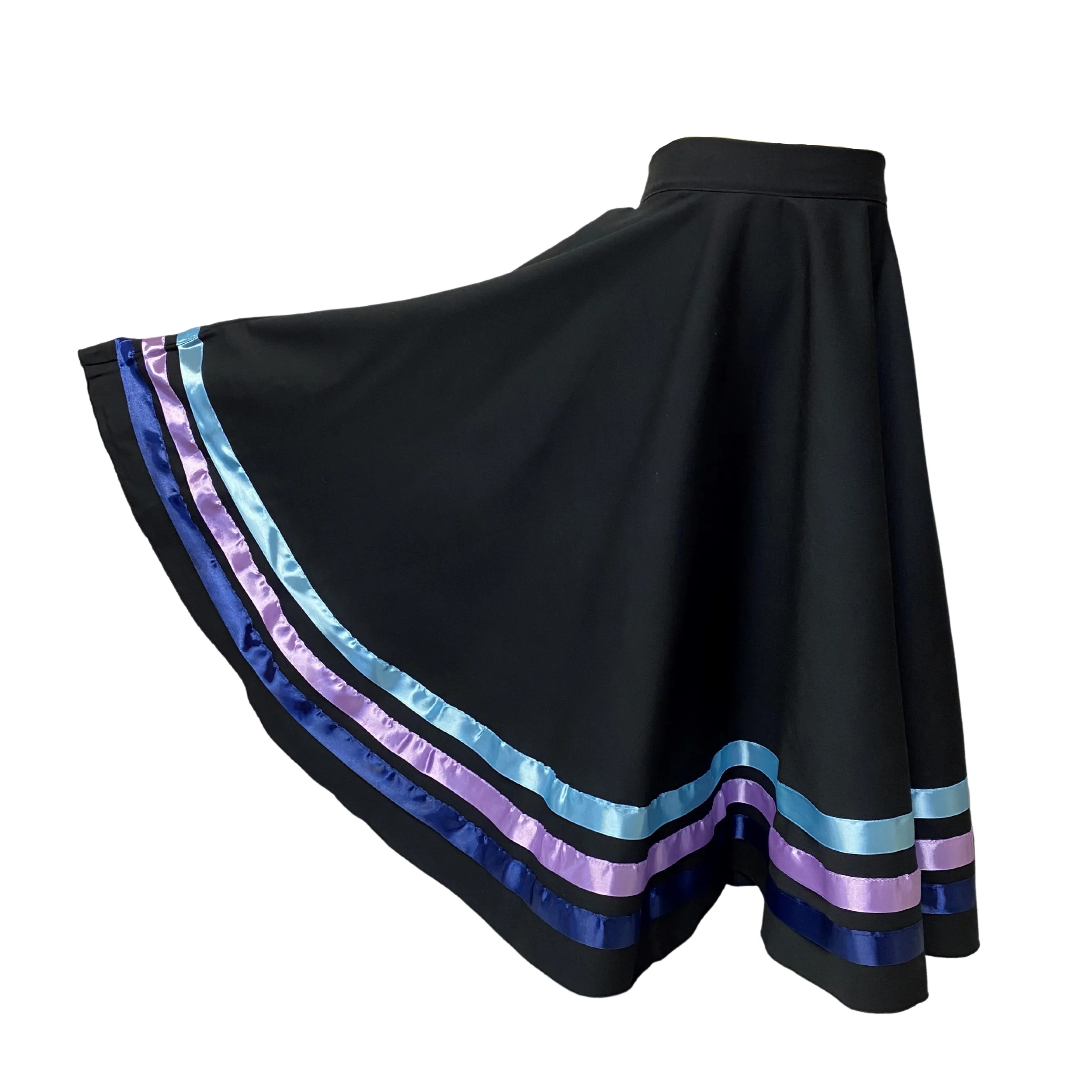 Character Skirt Wide Blue/Mauve/Navy