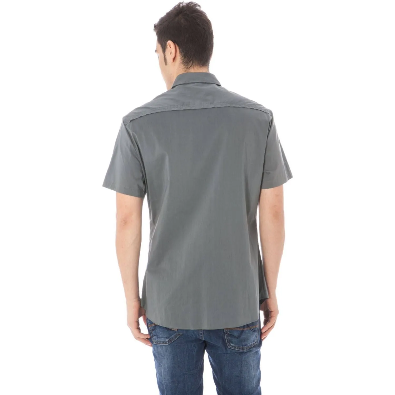 Costume National Gray Cotton Men Shirt