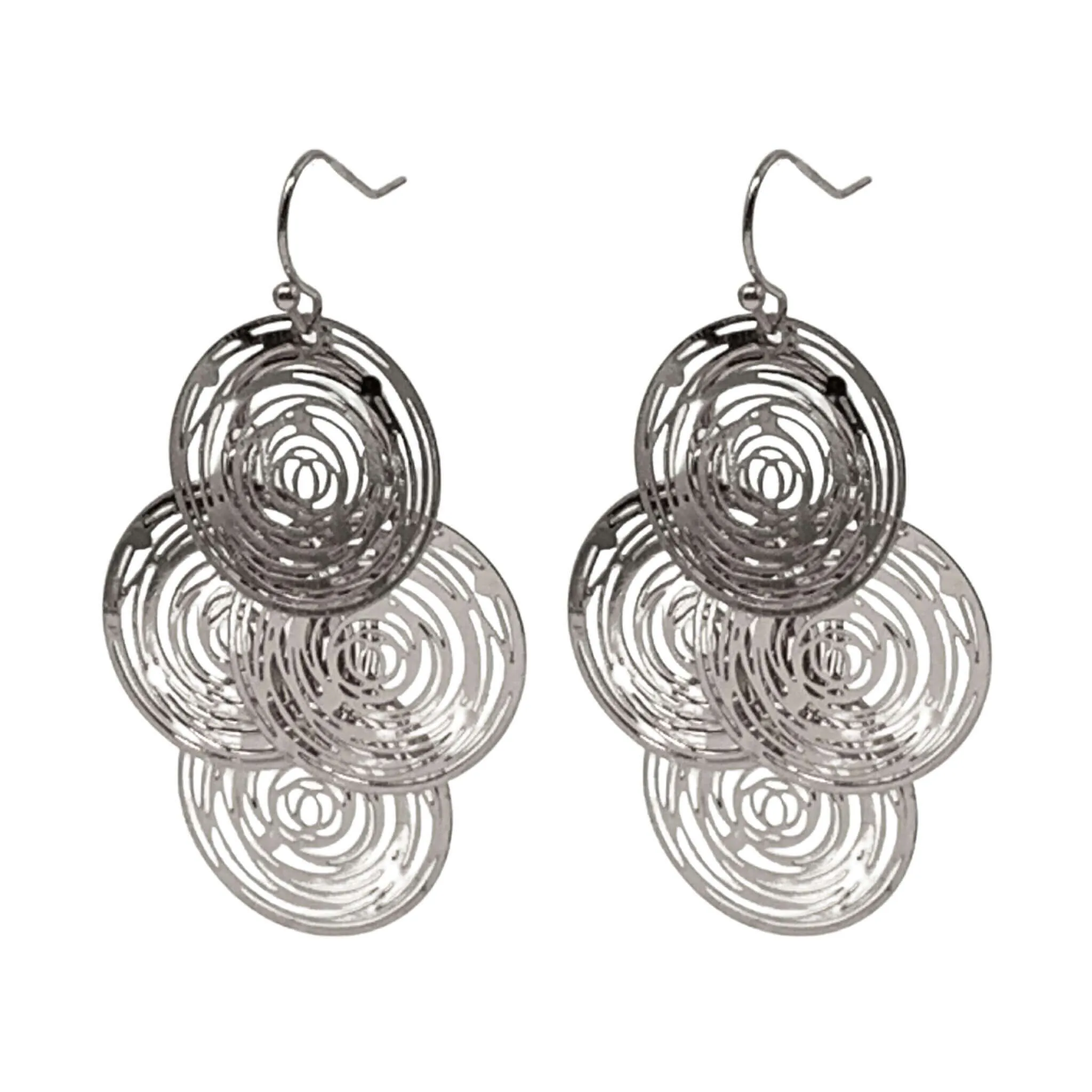 Dazzling Disc & Chandelier Earrings: Silver & Gold Elegance for Every Occasion