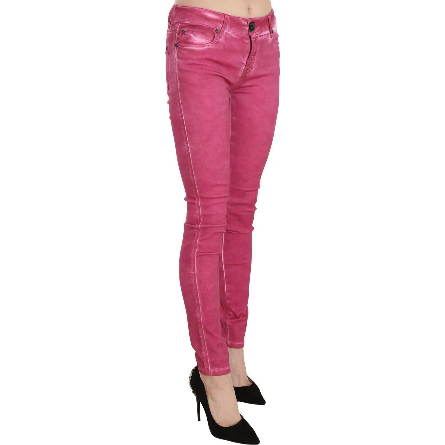 Dolce & Gabbana Chic Pink Mid Waist Skinny Pants