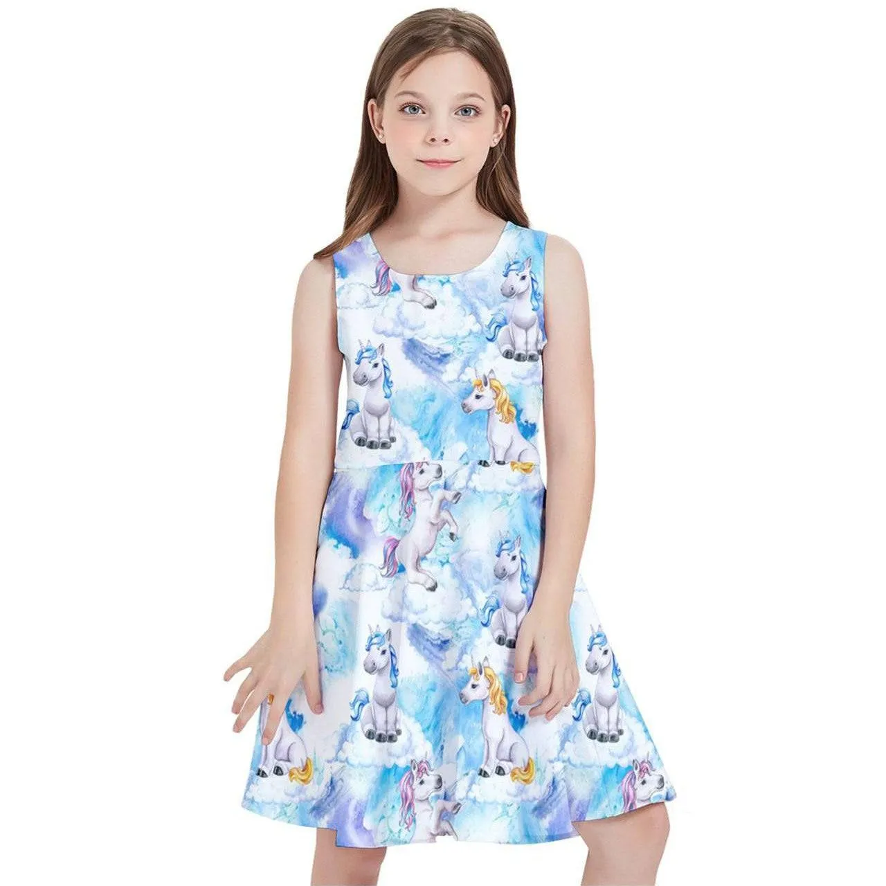 Fantasy Unicorns Kids' Skater Dress