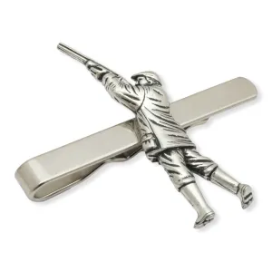 Game Shooter Tie Clip Stainless Steel & Pewter