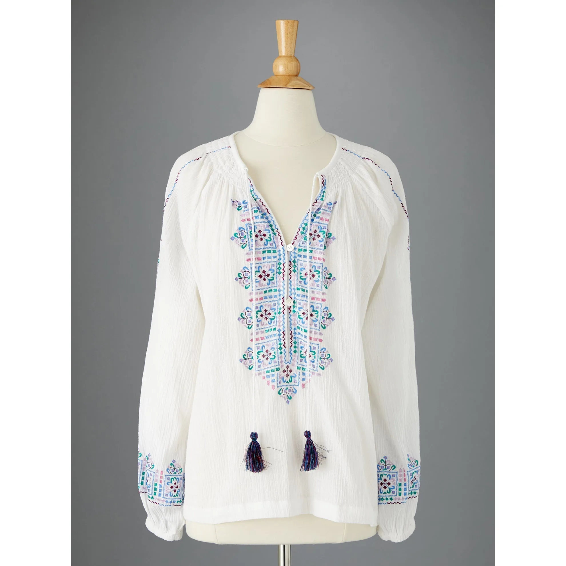 Geometric Embroidered Tunic