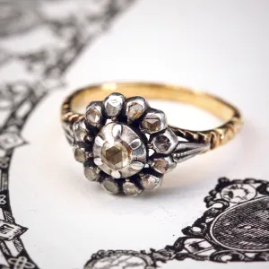 Georgian Styled Dutch Rose Cut Diamond Cluster Ring