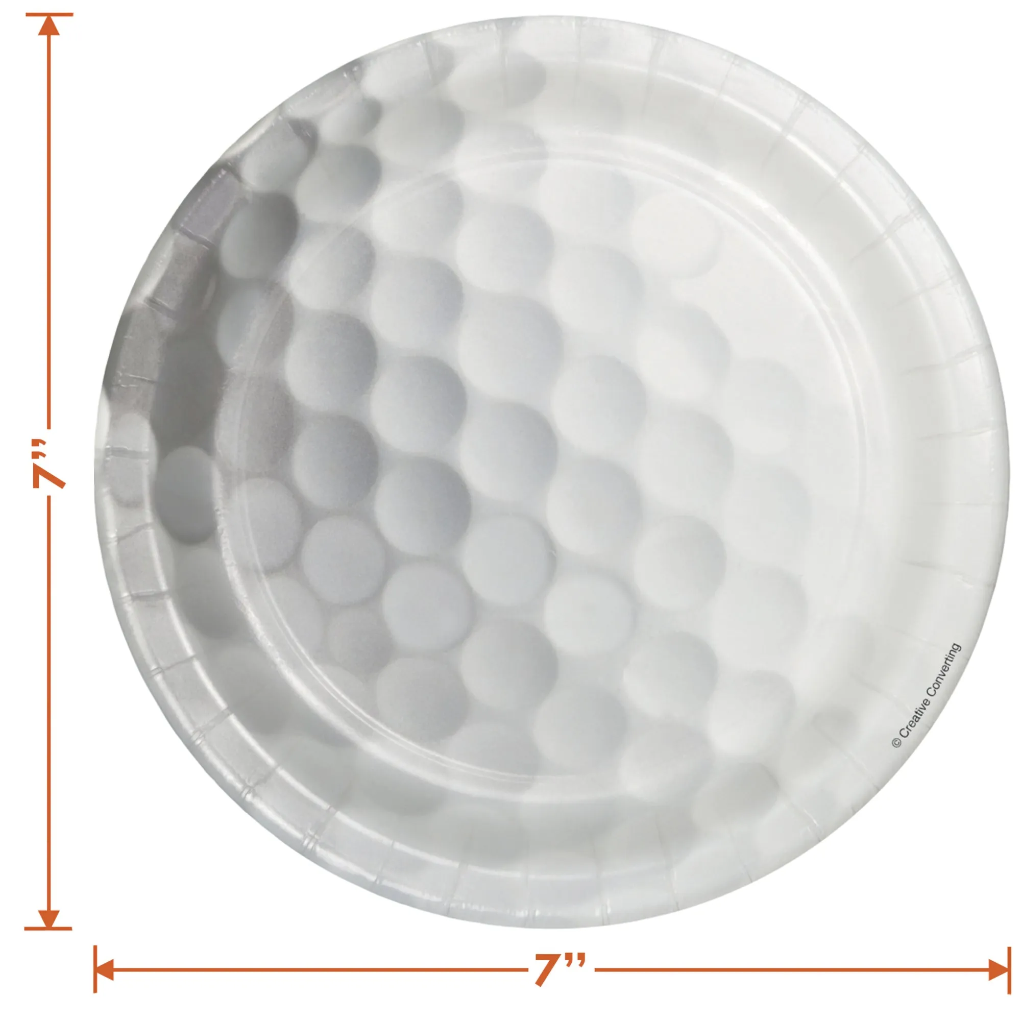 Golf Party Supplies - Golf Ball Paper Dessert Plates, Lunch Napkins, and Forks (Serves 16)