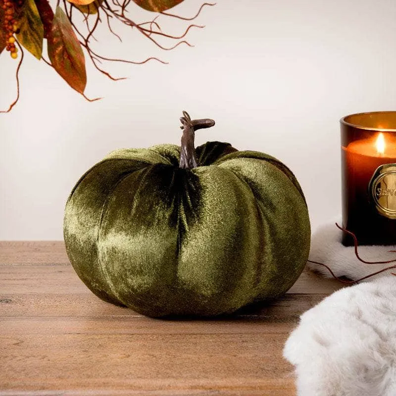 Green Velvet Pumpkin  - 18cm