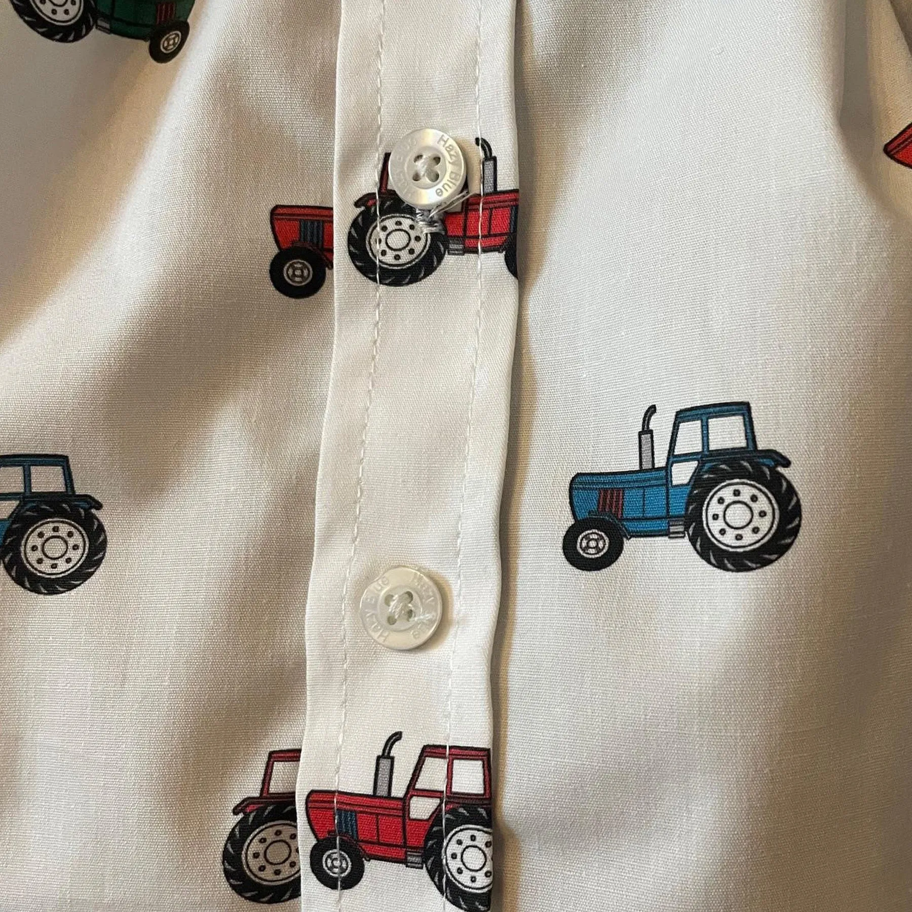 Hazy Blue Kids Tractor Shirt - Coady