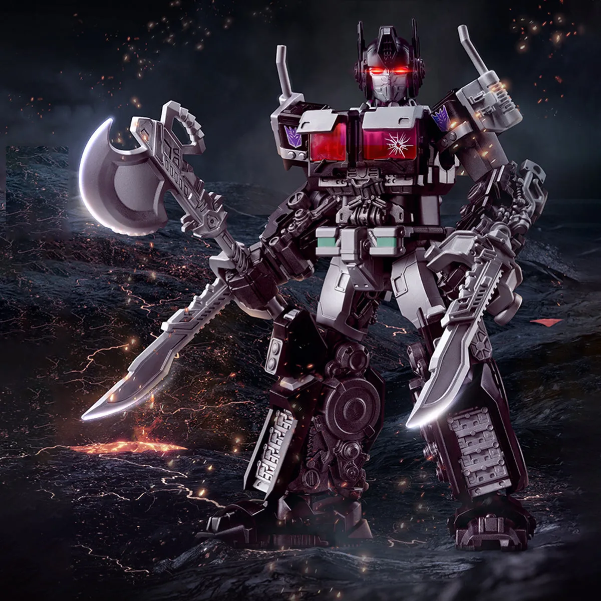 HiPlay Blokees Assembly Model Kits: Transformers Classis Class 08 - Nemesis, Mecha Musume Style, Height 13cm Miniature