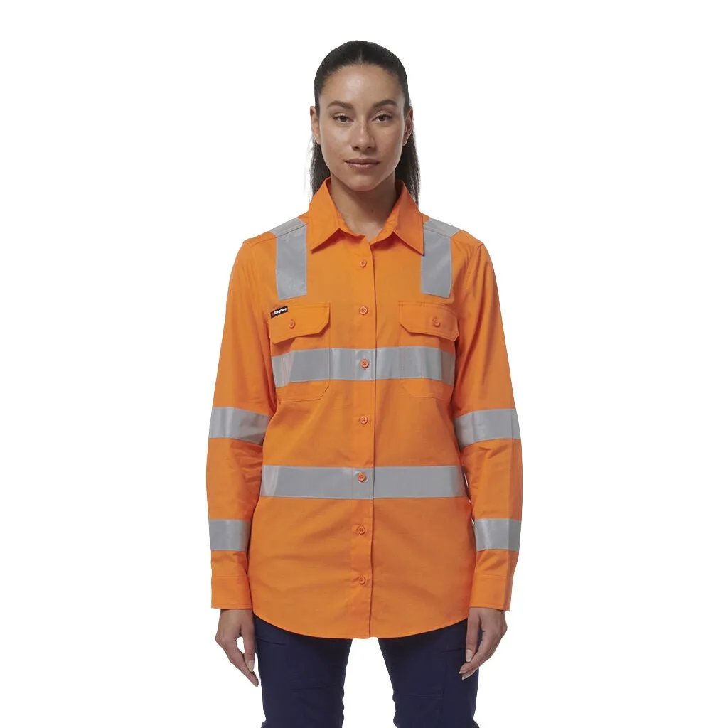 King Gee Women's Workcool Vented VIC Rail Shirt (K44232)