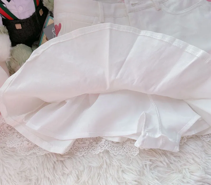 Lace Ribbon Lolita Skirt