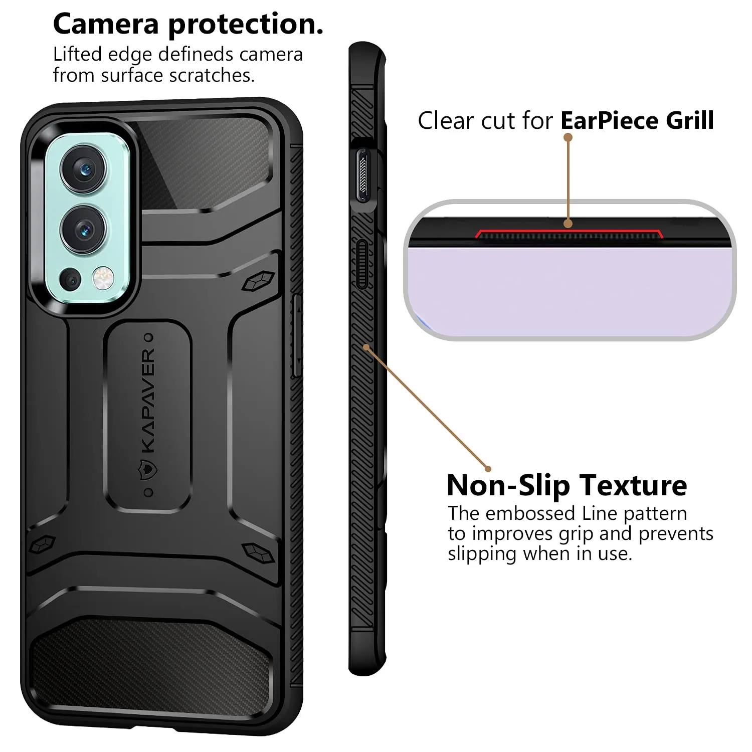 OnePlus Nord 2 5G Back Cover Case | Rugged - Black