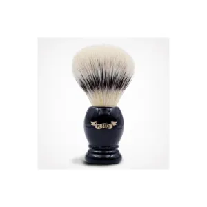 Plisson Shaving Brush With Synthetic Bristles & Black Acetate Handle for Sensitive Skin