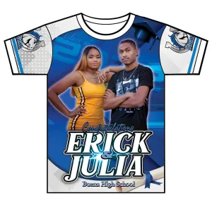 "Erick & Julia" Custom Designed Graduation 3D shirt