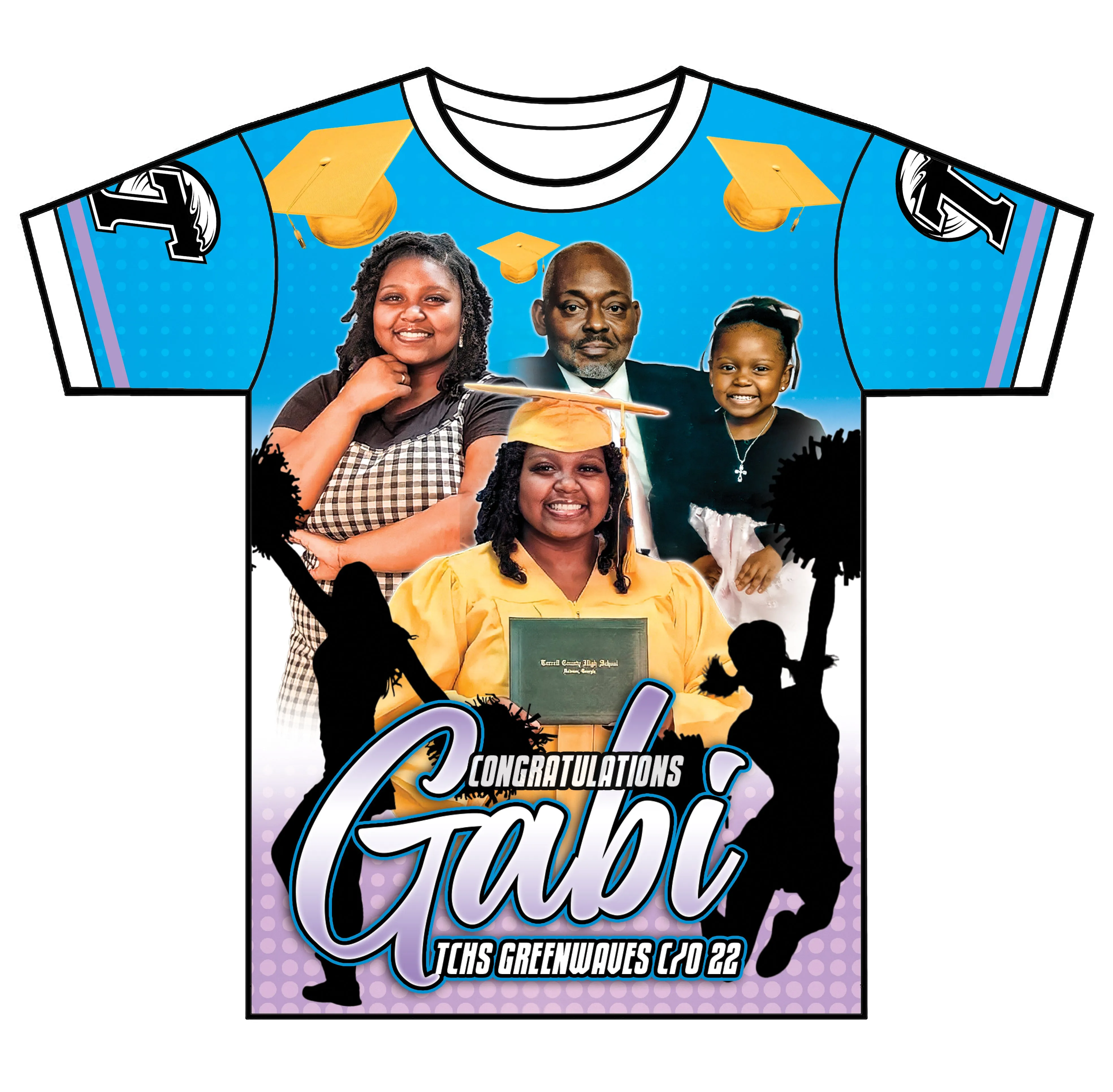 "Gabi" Custom Designed Graduation 3D shirt