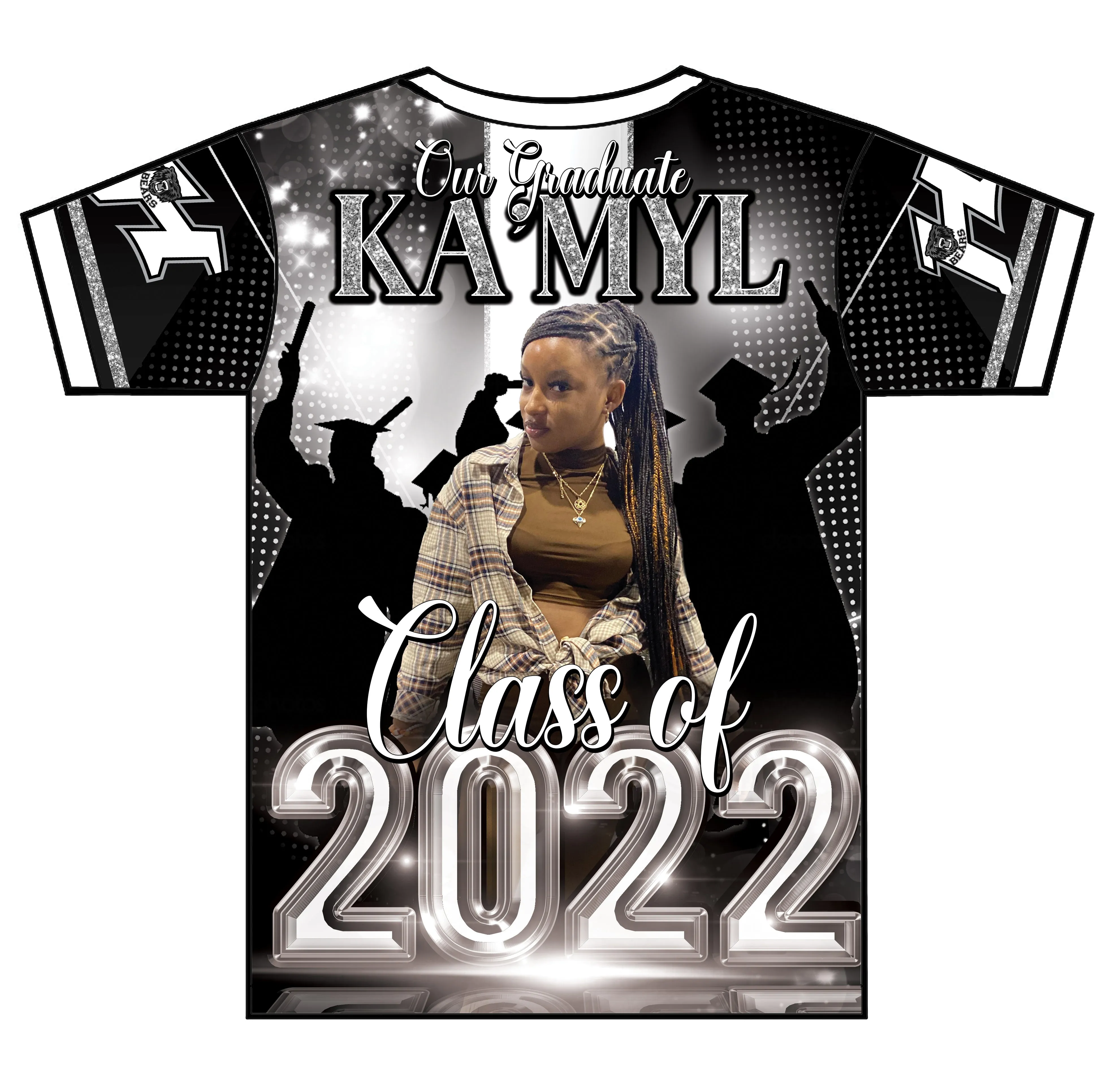 "Ka'myl" Custom Designed Graduation 3D shirt