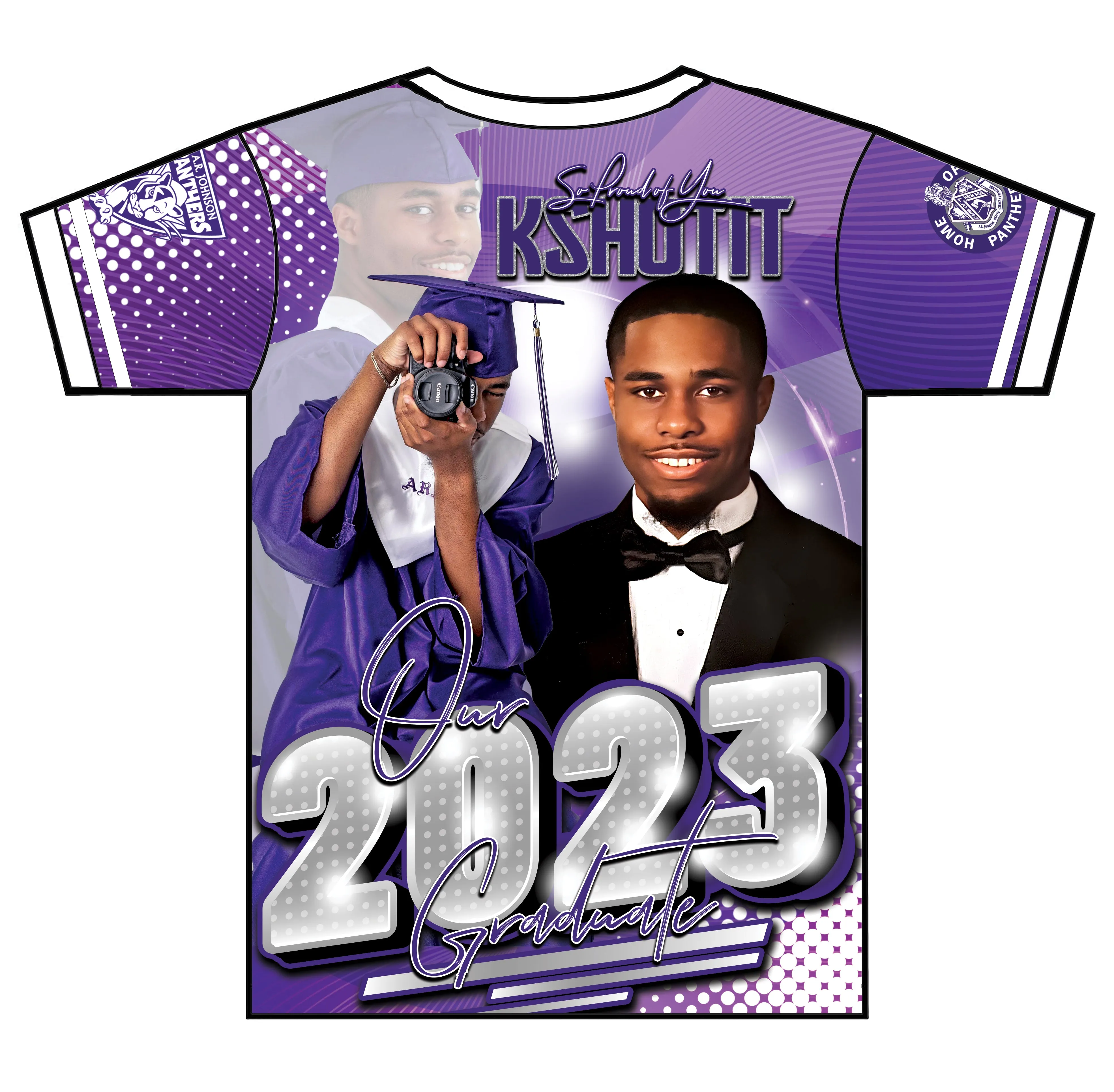 "Kenyatta" Custom Designed Graduation 3D shirt