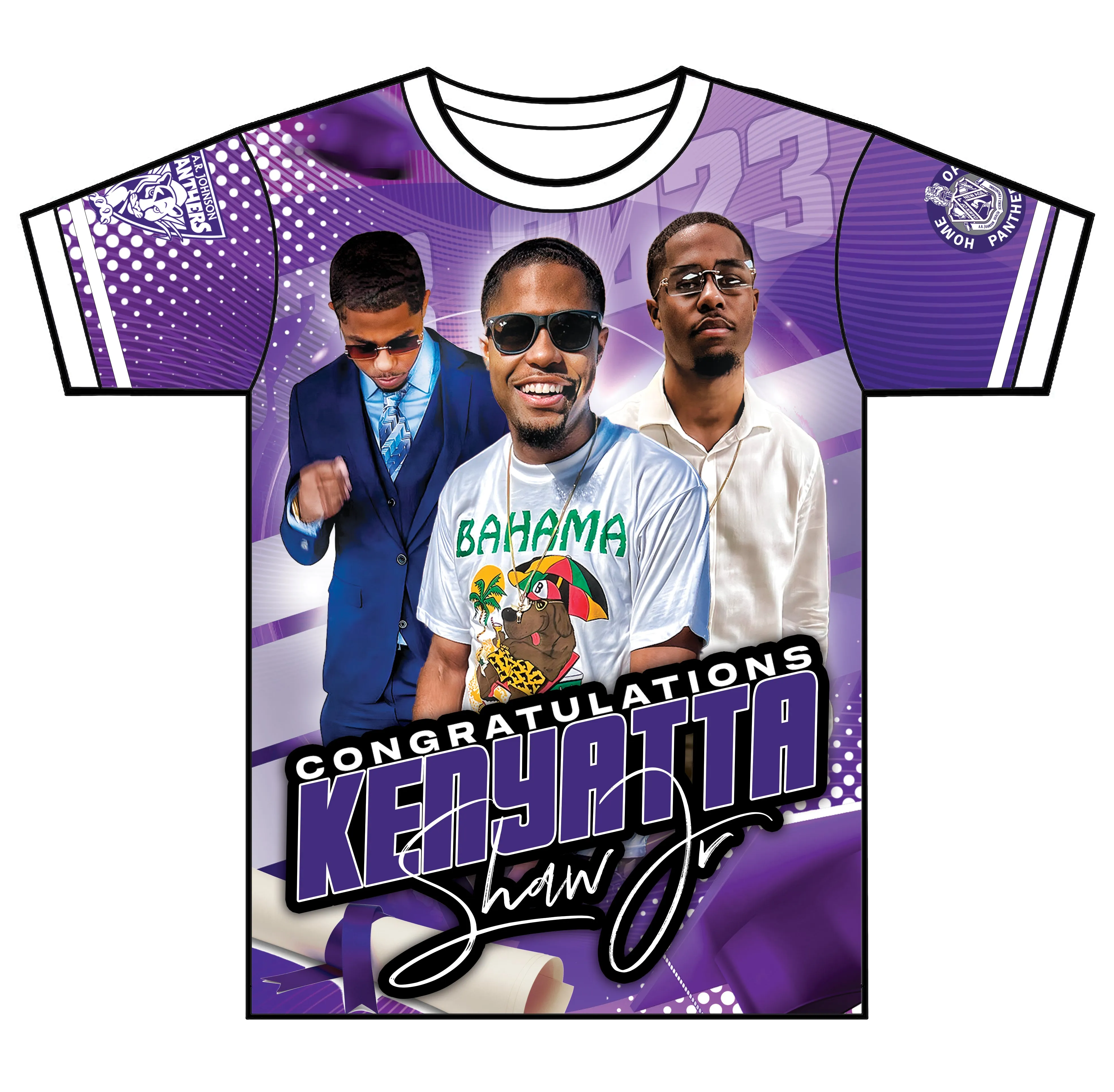 "Kenyatta" Custom Designed Graduation 3D shirt