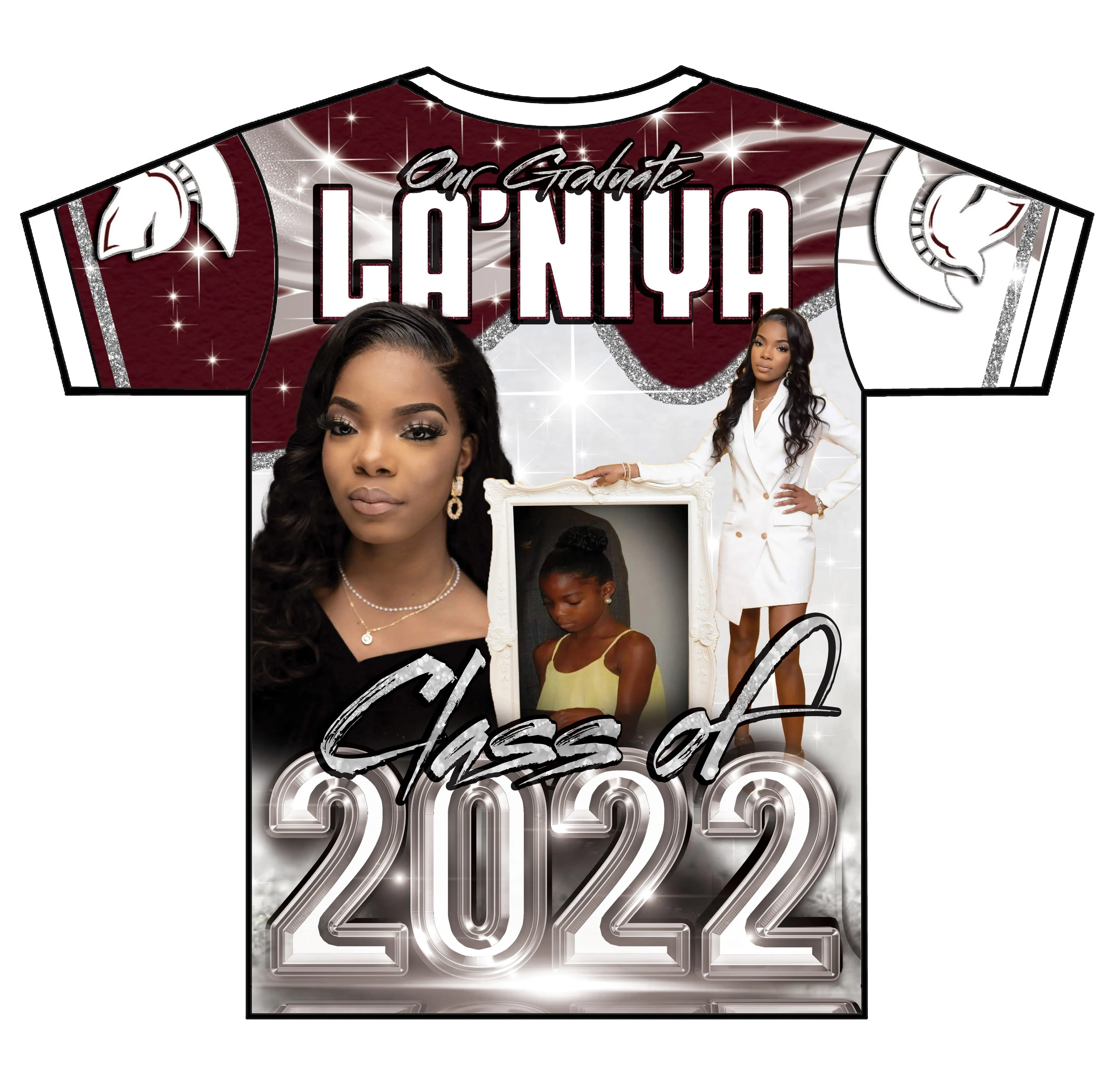 "La'Niya" Custom Designed Graduation 3D shirt