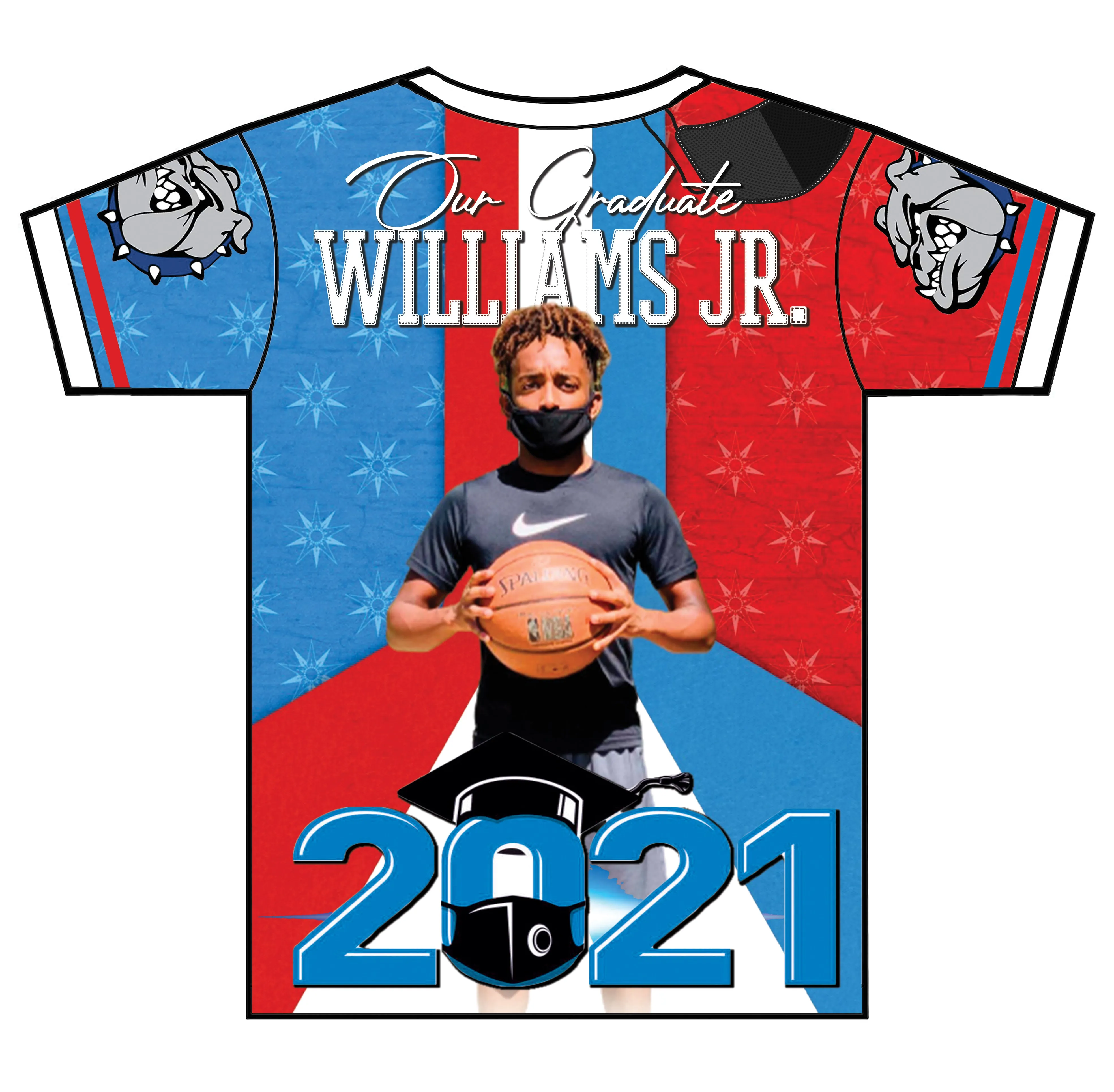 "Mask up 2021" Custom Designed Graduation 3D shirt