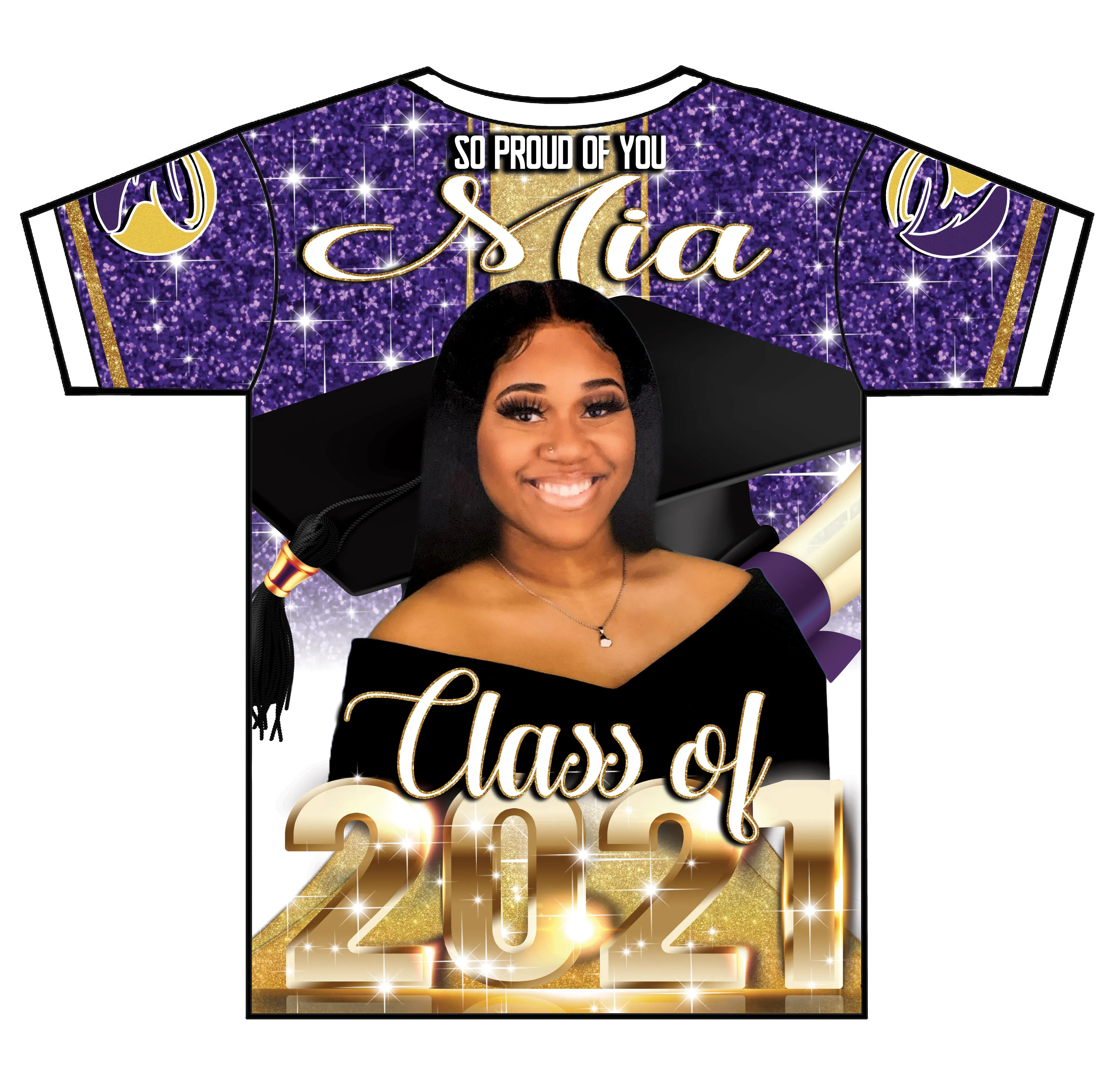 "Mia Griffin" Custom Designed Graduation 3D shirt