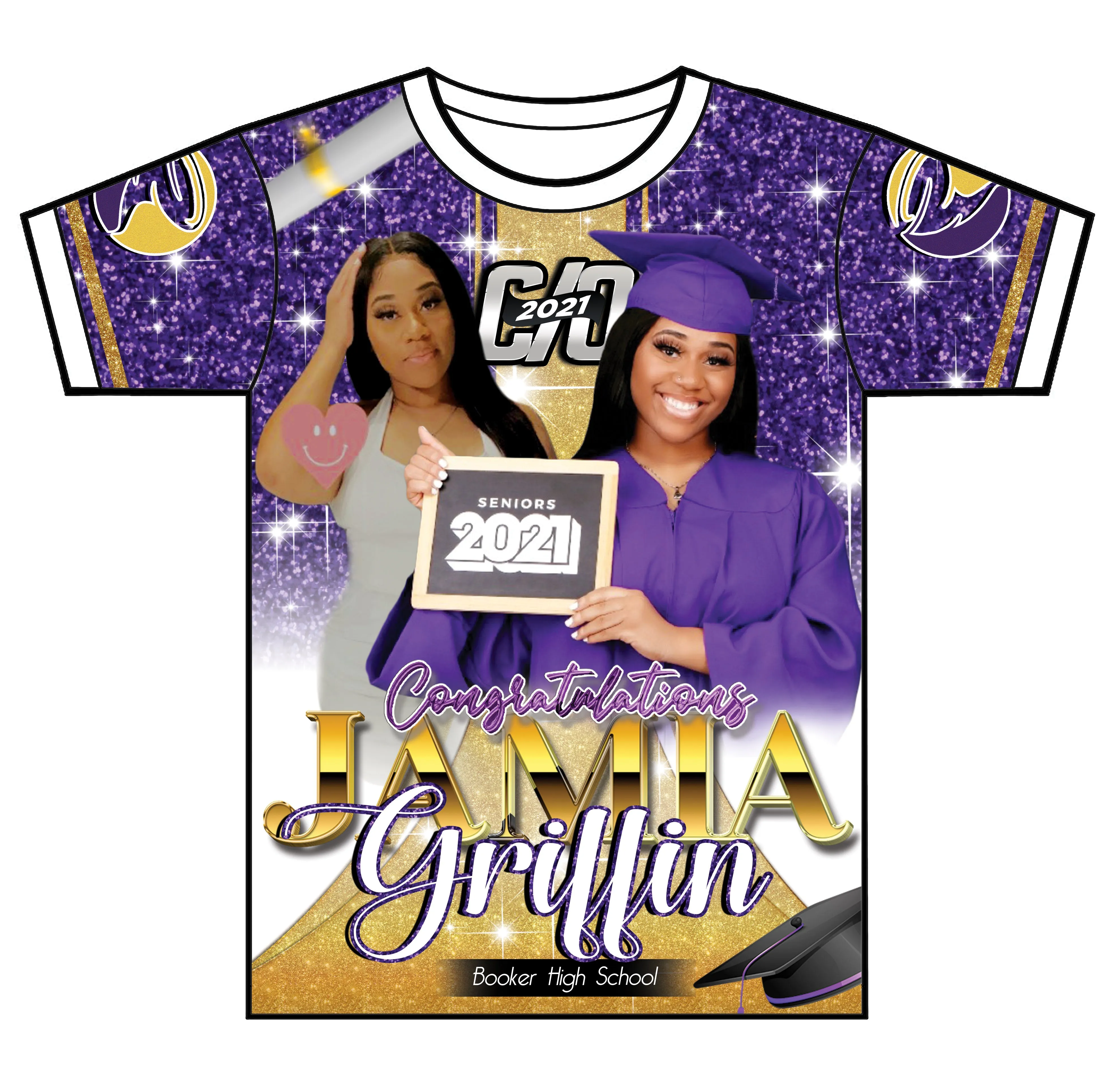 "Mia Griffin" Custom Designed Graduation 3D shirt