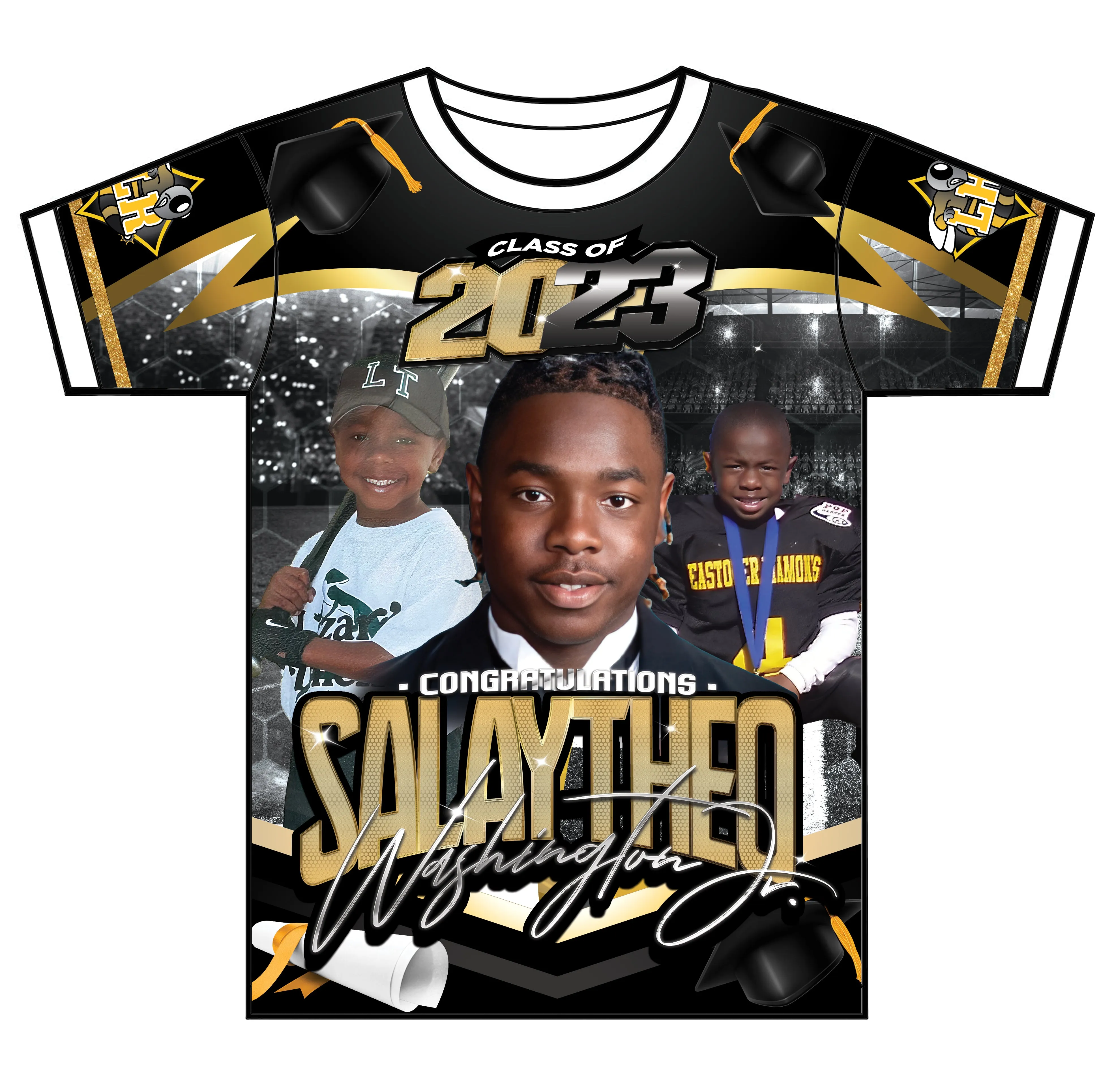 "Salaytheo" Custom Designed Graduation 3D shirt