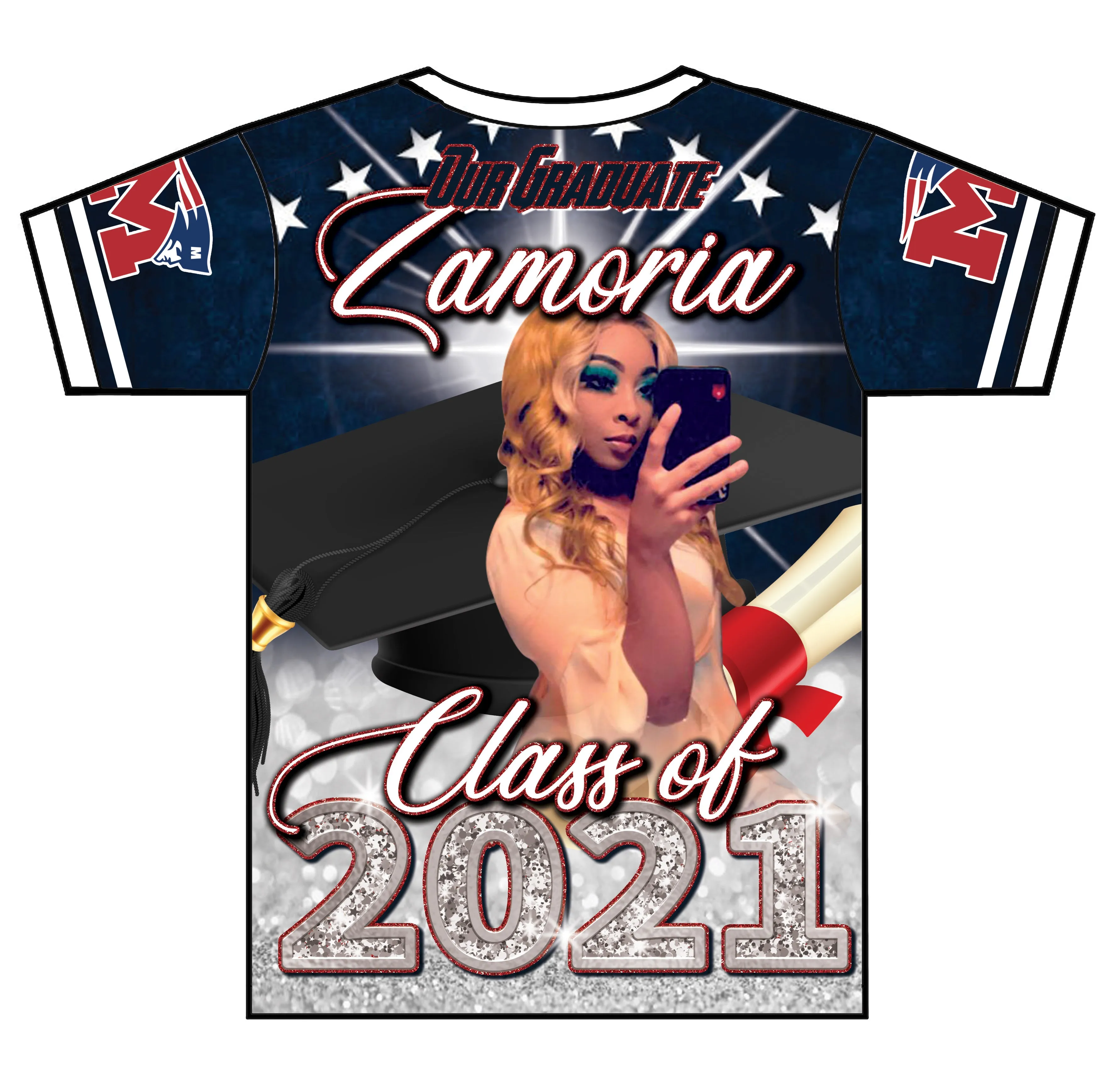 "Zamoria" Custom Designed Graduation 3D shirt