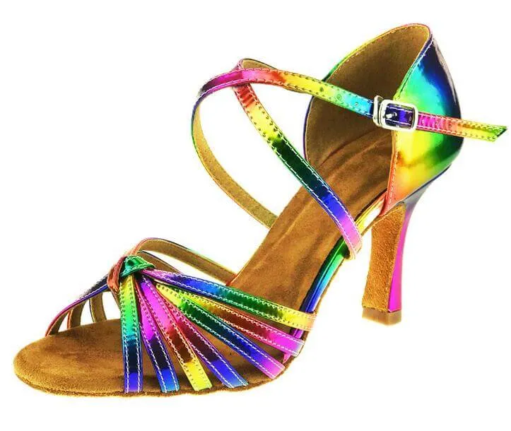 Rainbow Ballroom Dance Shoes Latin Salsa Dance Shoes