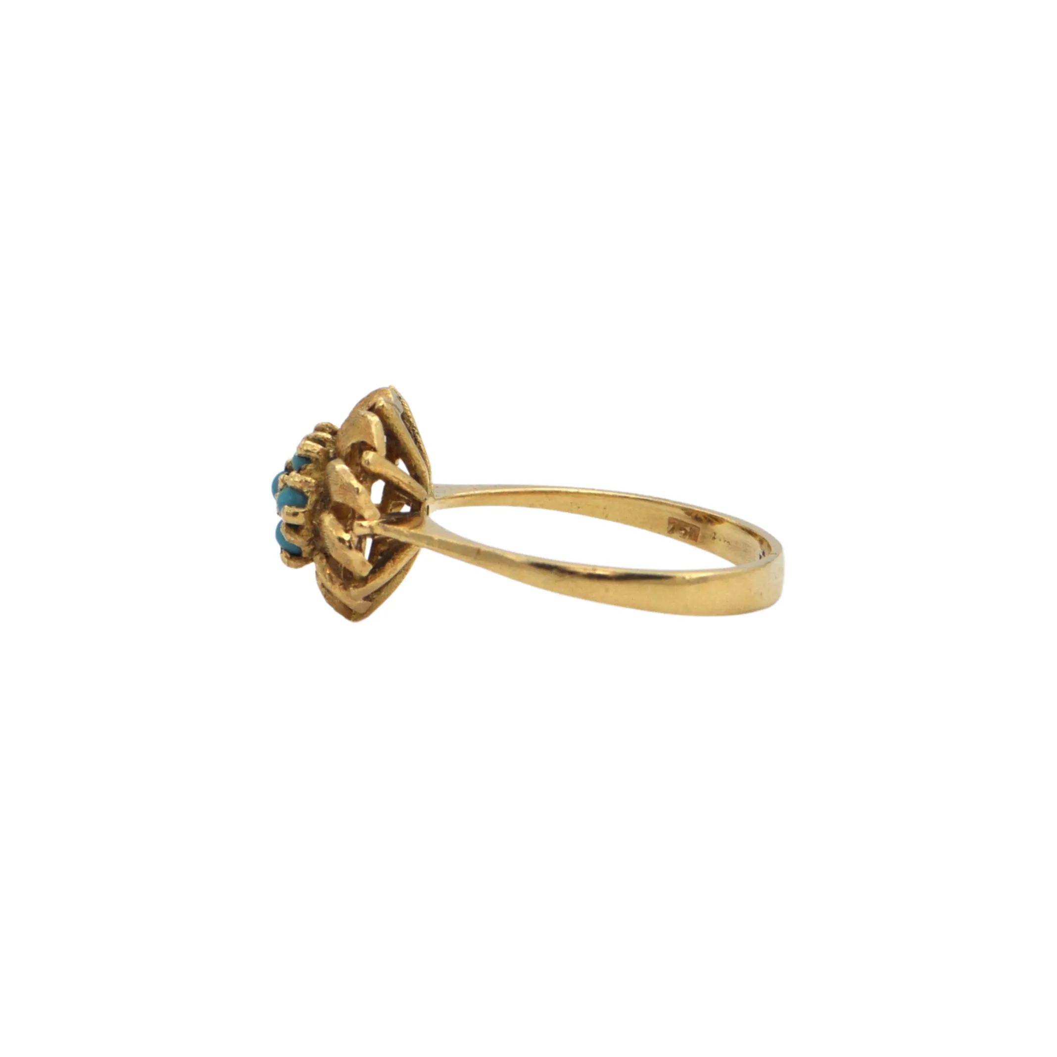 Retro Persian Turquoise 18K Gold Ring 'Italy'