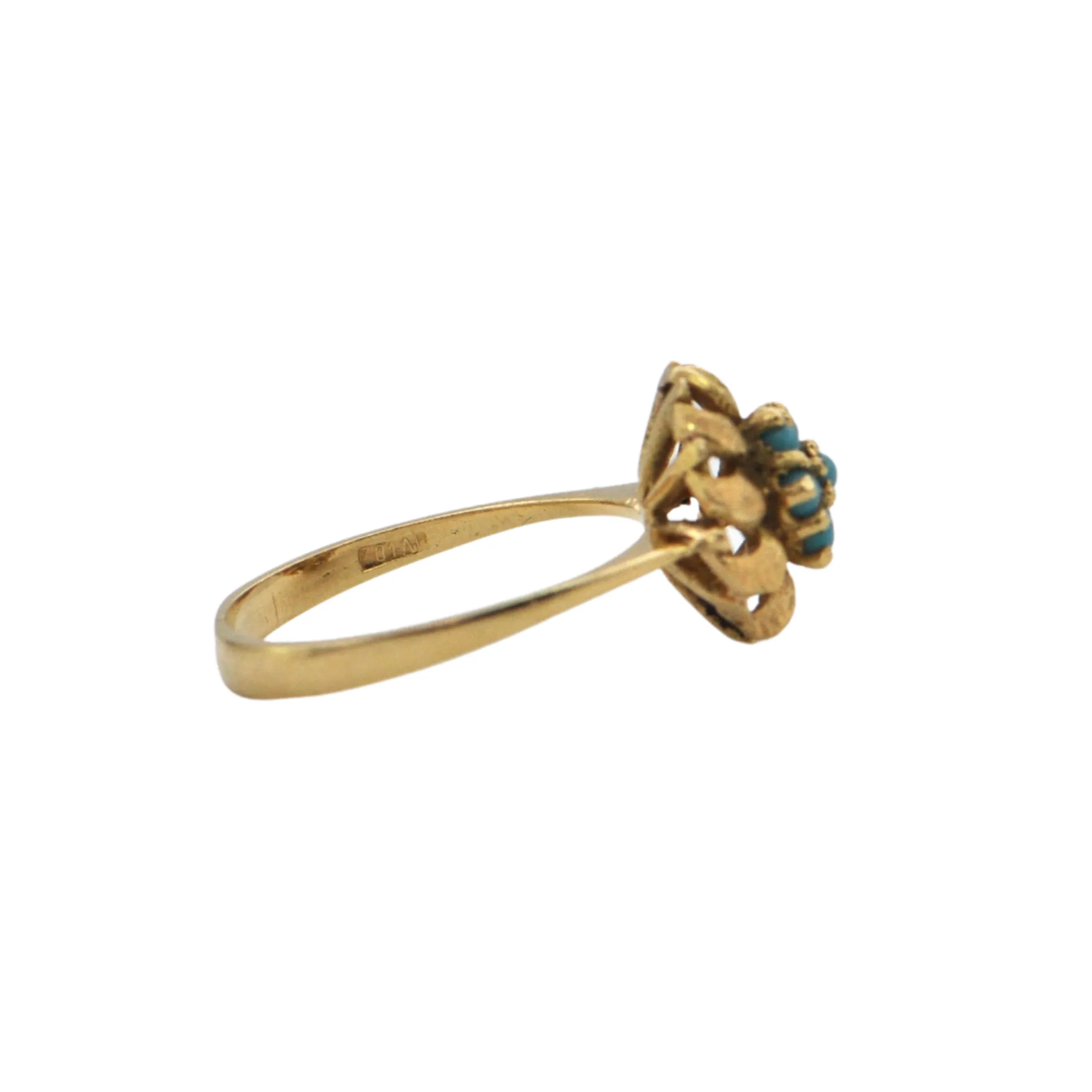 Retro Persian Turquoise 18K Gold Ring 'Italy'