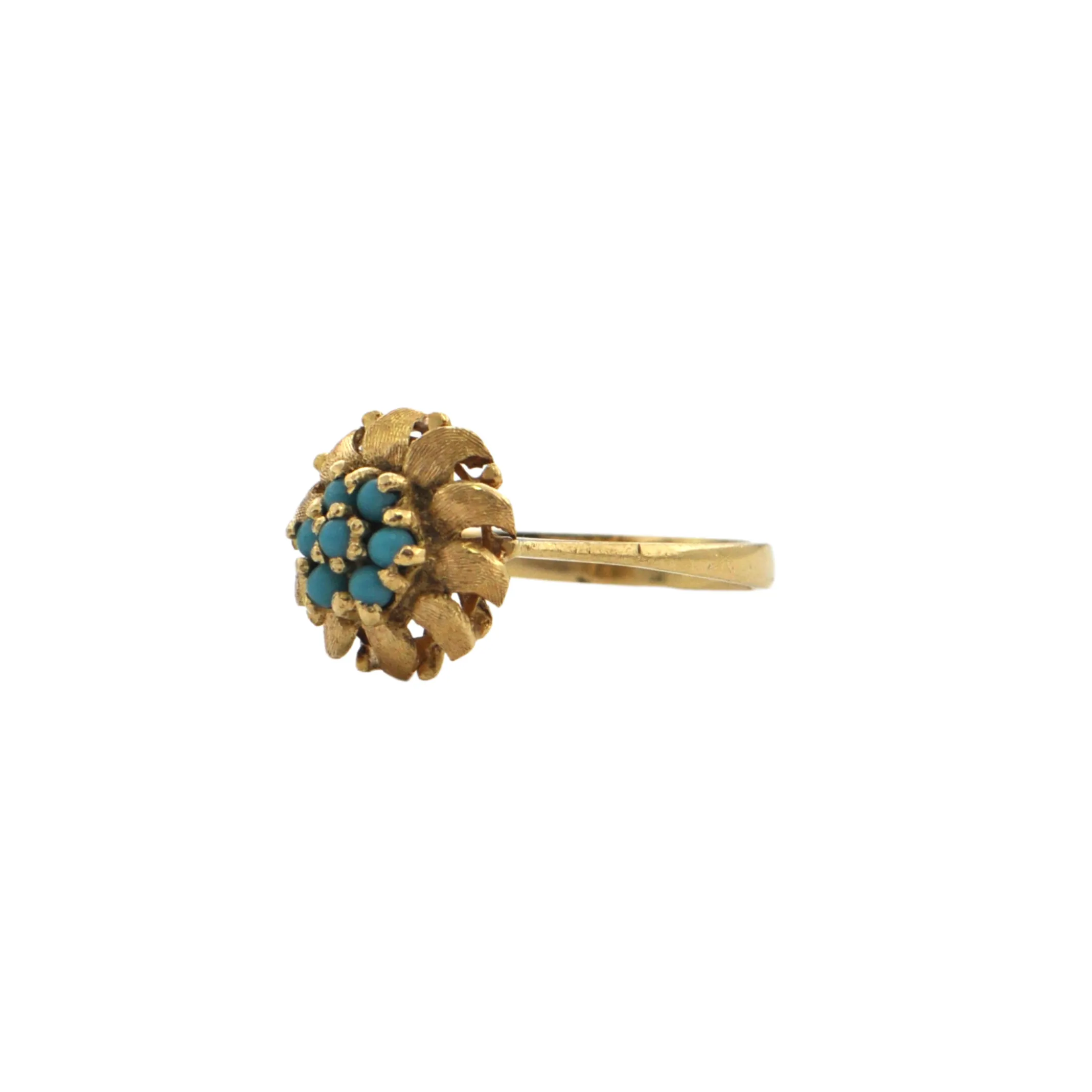 Retro Persian Turquoise 18K Gold Ring 'Italy'