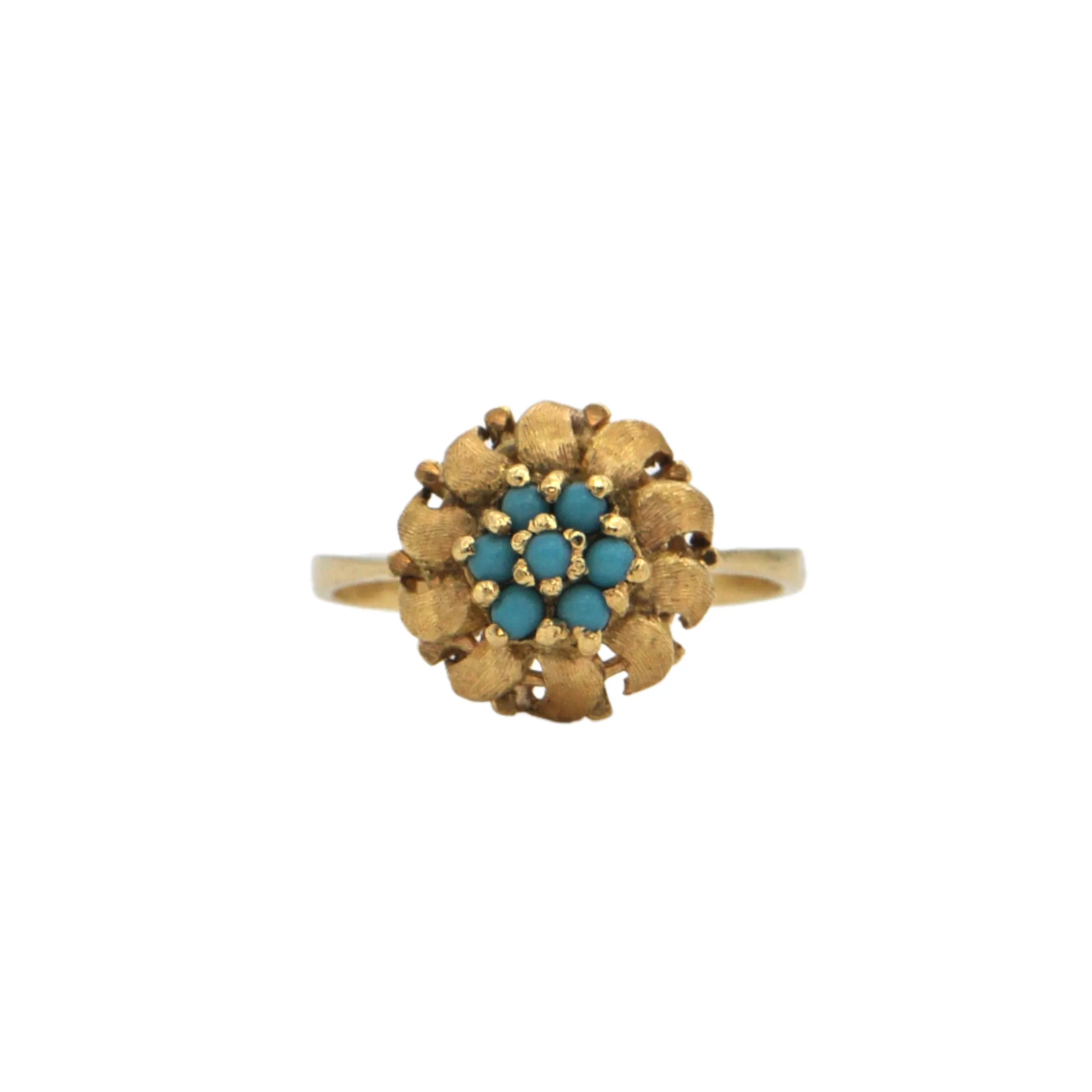 Retro Persian Turquoise 18K Gold Ring 'Italy'