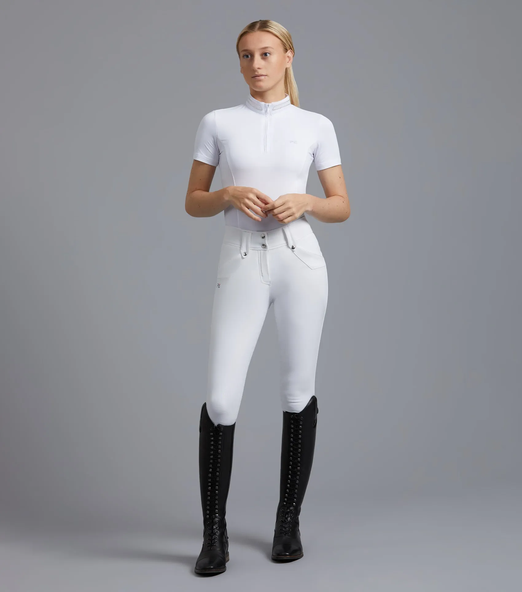 Torino Ladies Full Seat Gel Competition Riding Breeches White