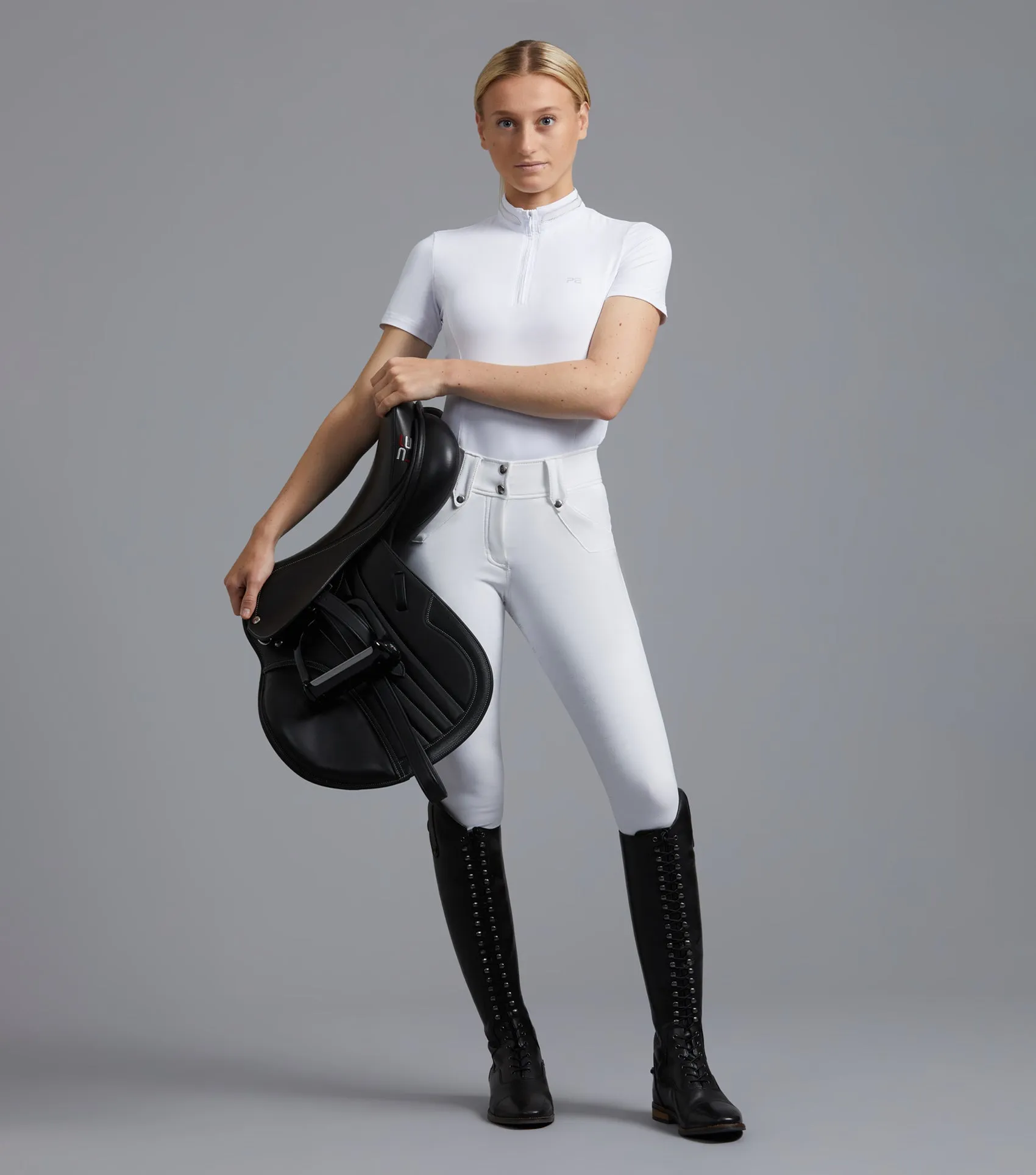 Torino Ladies Full Seat Gel Competition Riding Breeches White