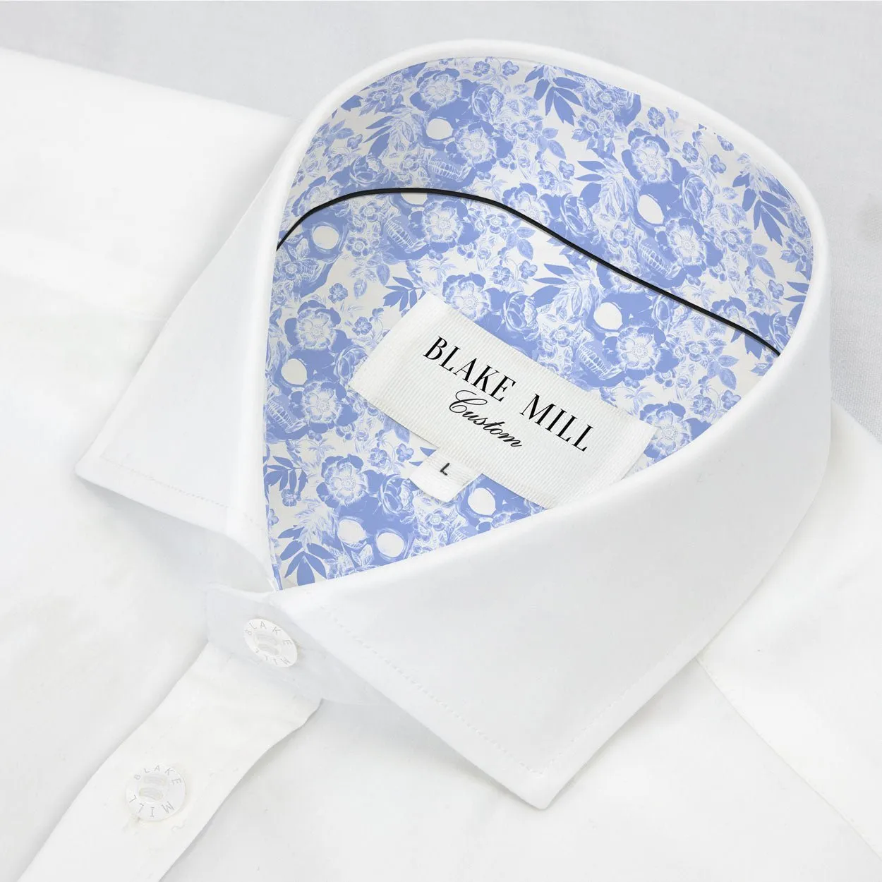 White with Pale Skulls Accents Shirt